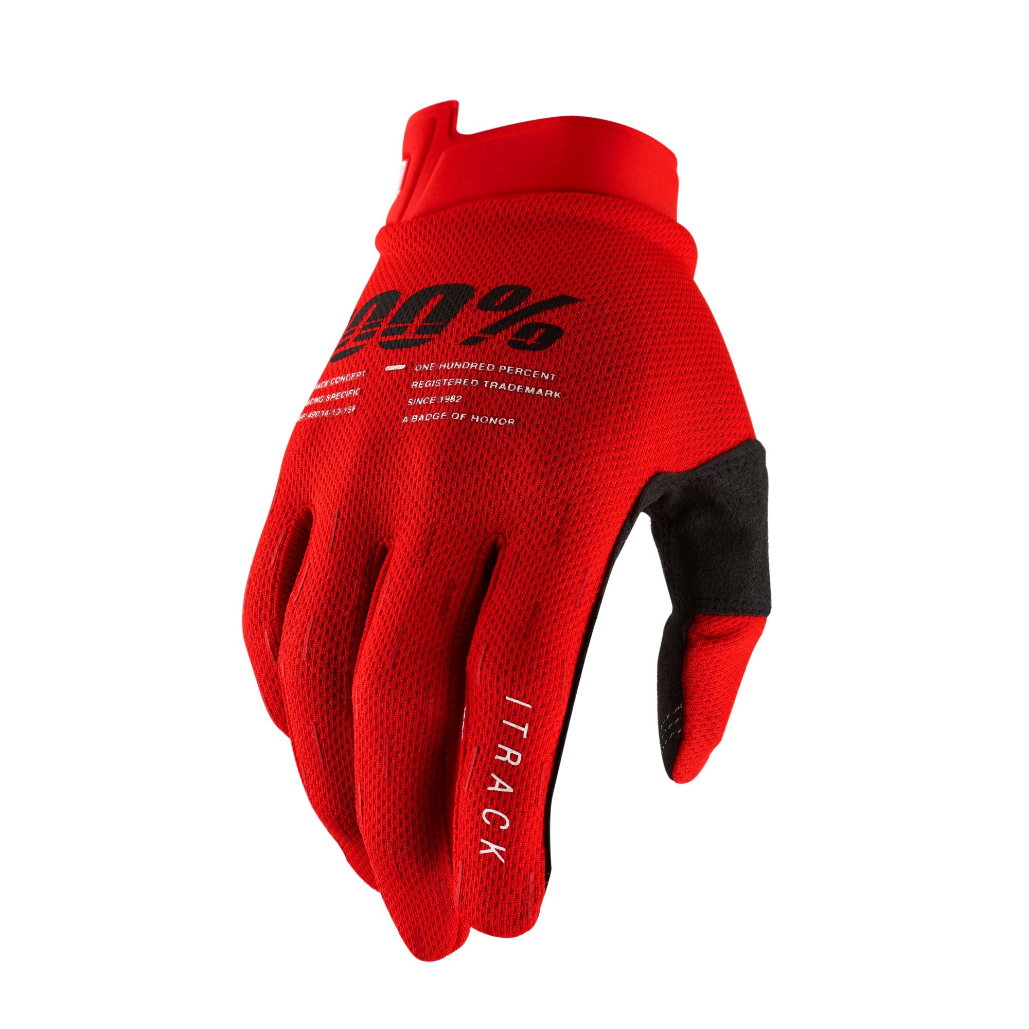 Photos - Cycling Gloves 100percent 100 iTrack Gloves Red XL HP-10008-00018 
