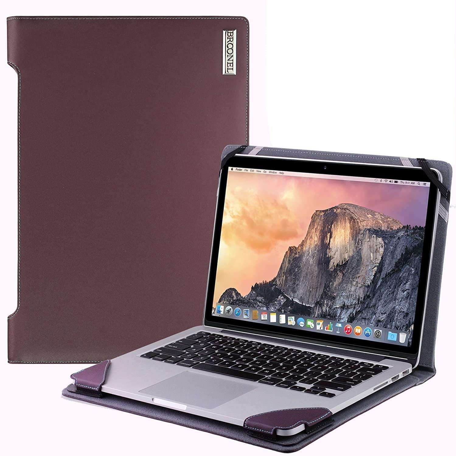 Broonel Purple Leather Case For Dell Latitude 7440 14" Laptop