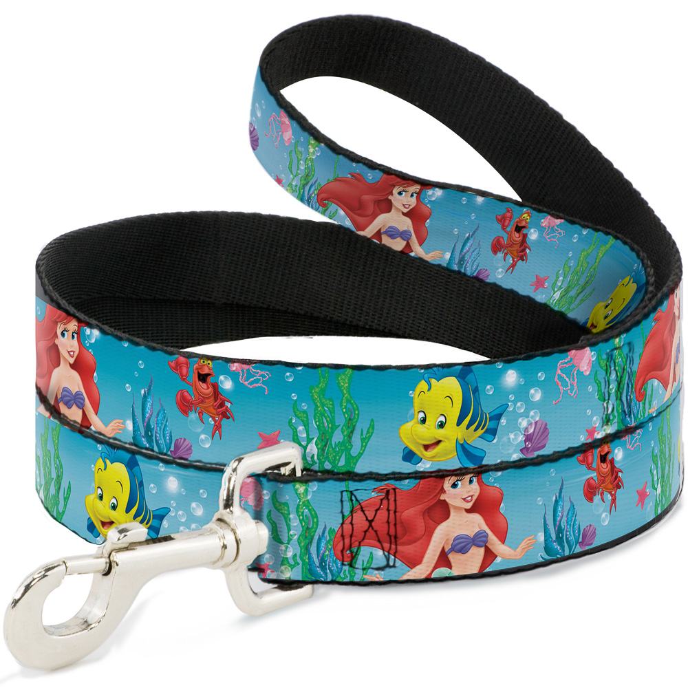 Dog Leash Ariel, Sebastian & Flounder Scene2 NARROW 0.5"" (US IMPORT)