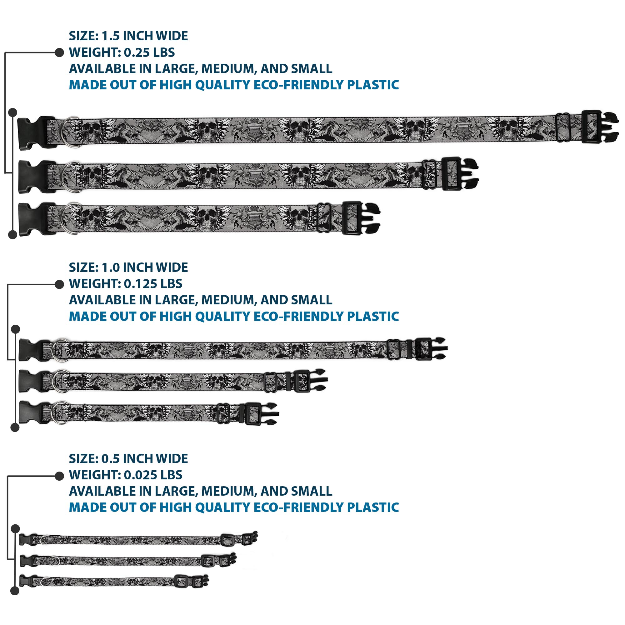 Plastic Clip Collar BD Werewolves Small 9.5-13"