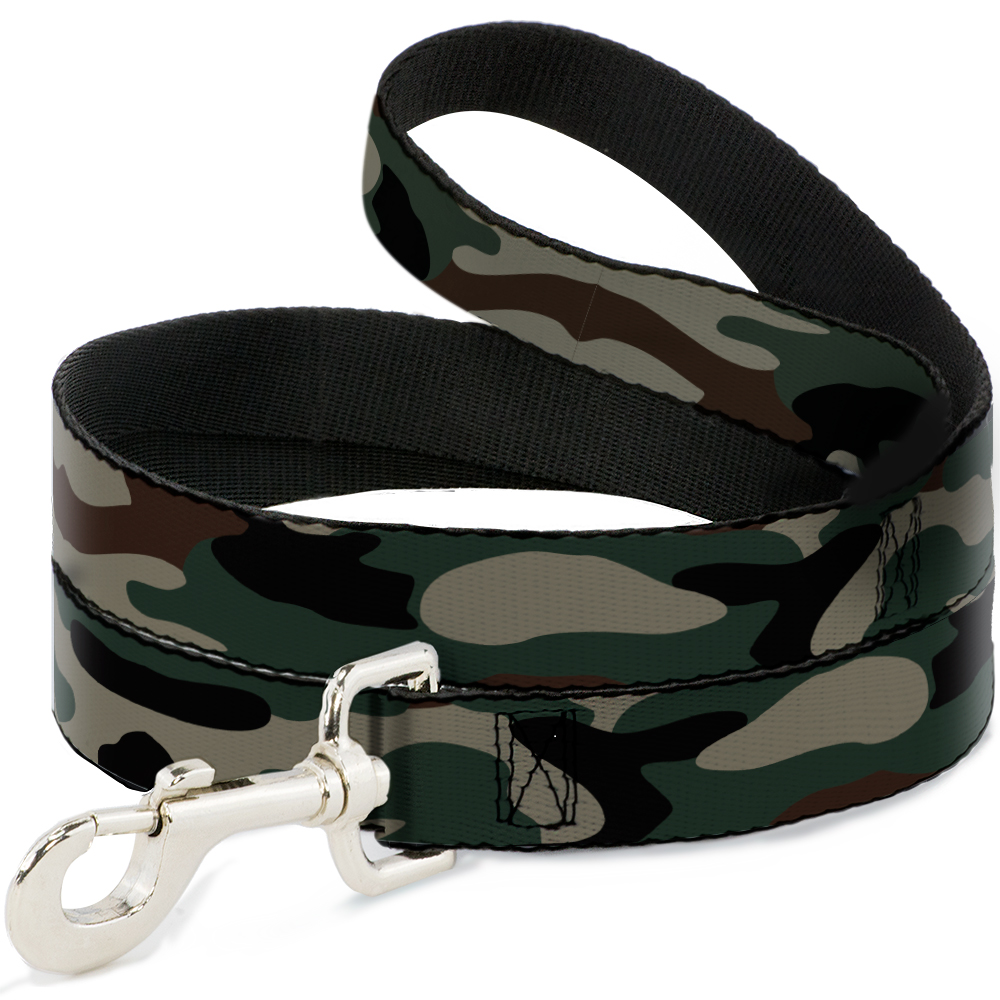 Dog Leash Camo Olive3 NARROW 0.5"