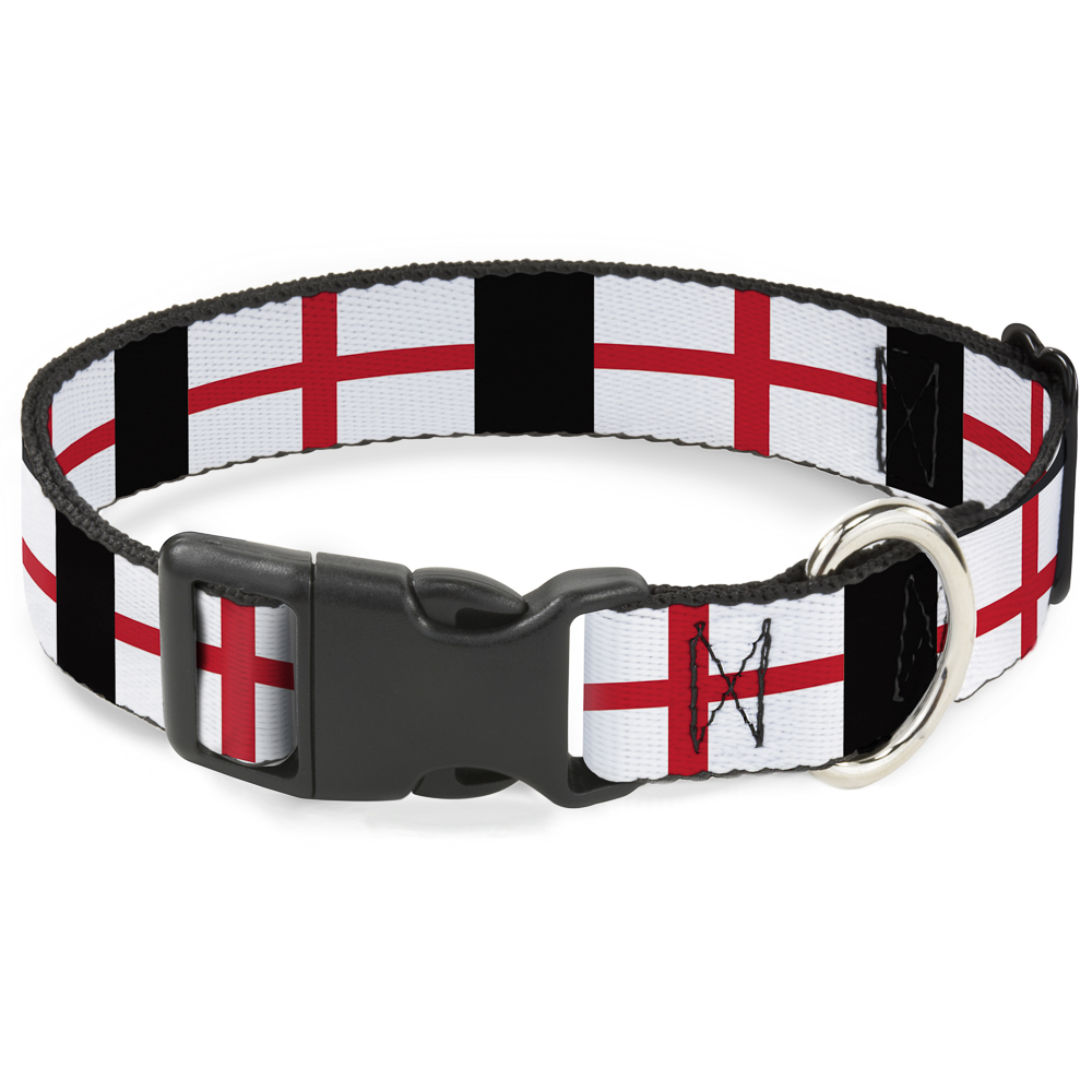 Plastic Clip Collar England Flags Small 9.5-13"