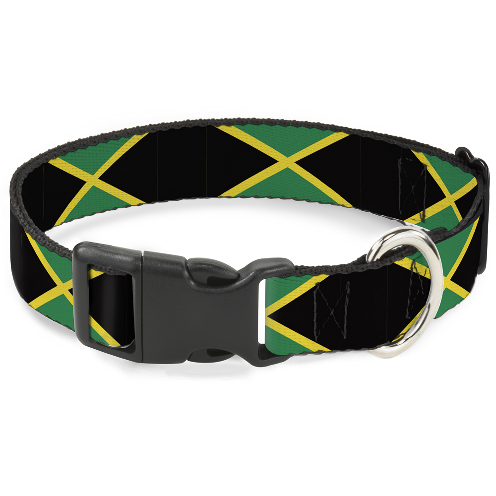 Plastic Clip Collar Jamaica Flags NARROW-Small 7-8.5"