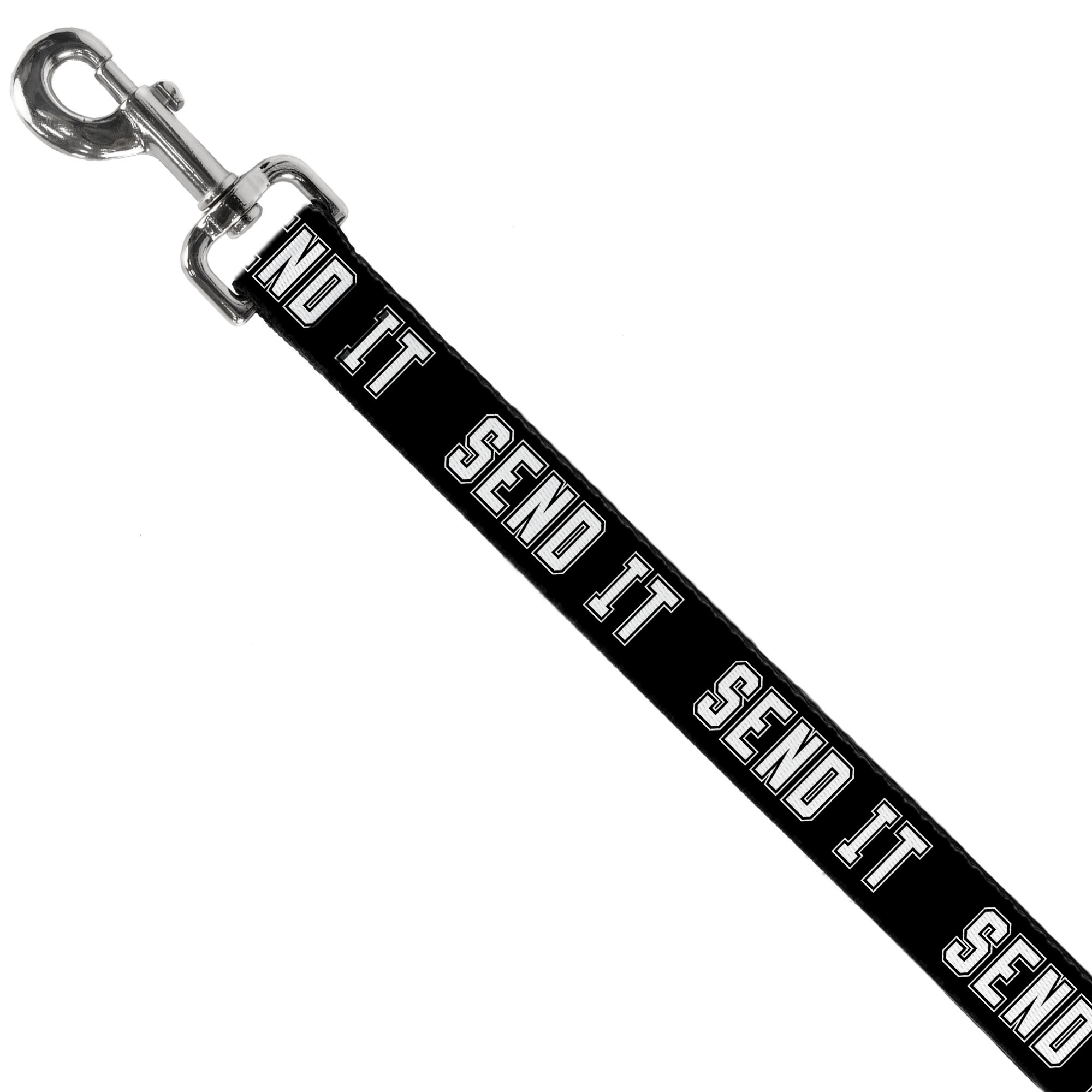 Dog Leash SEND IT Black/White NARROW 0.5"