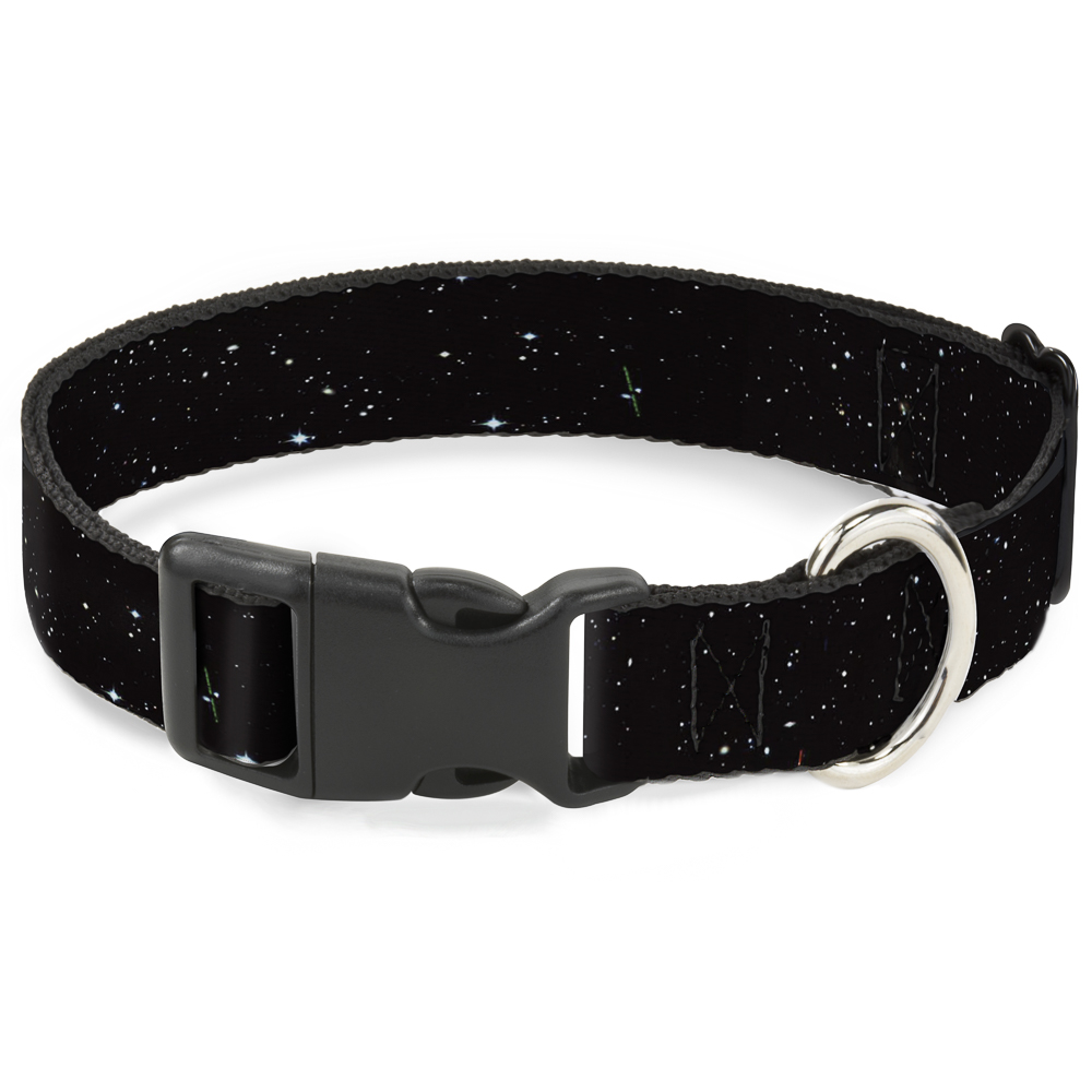 Plastic Clip Collar Deep Space2 Black/White Medium 11-16.5"