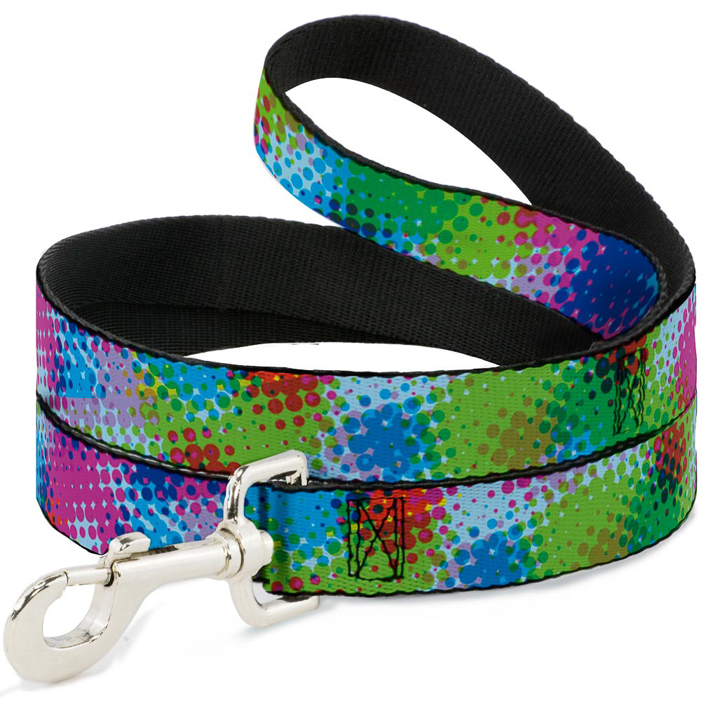 Halftone Dots Dog Leash Narrow 0.5 Inch