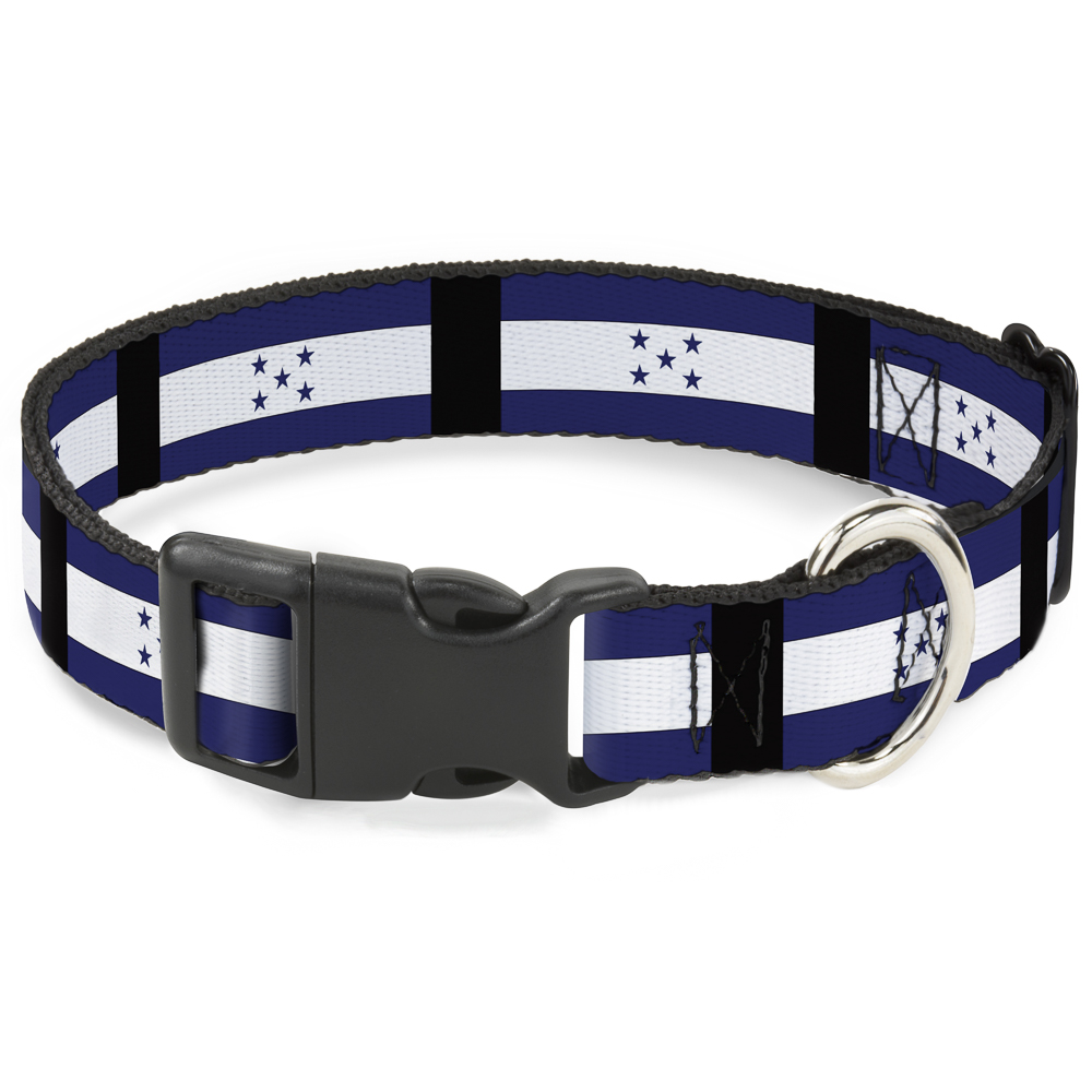 Plastic Clip Collar Honduras Flags NARROW-Medium 8.5-12"