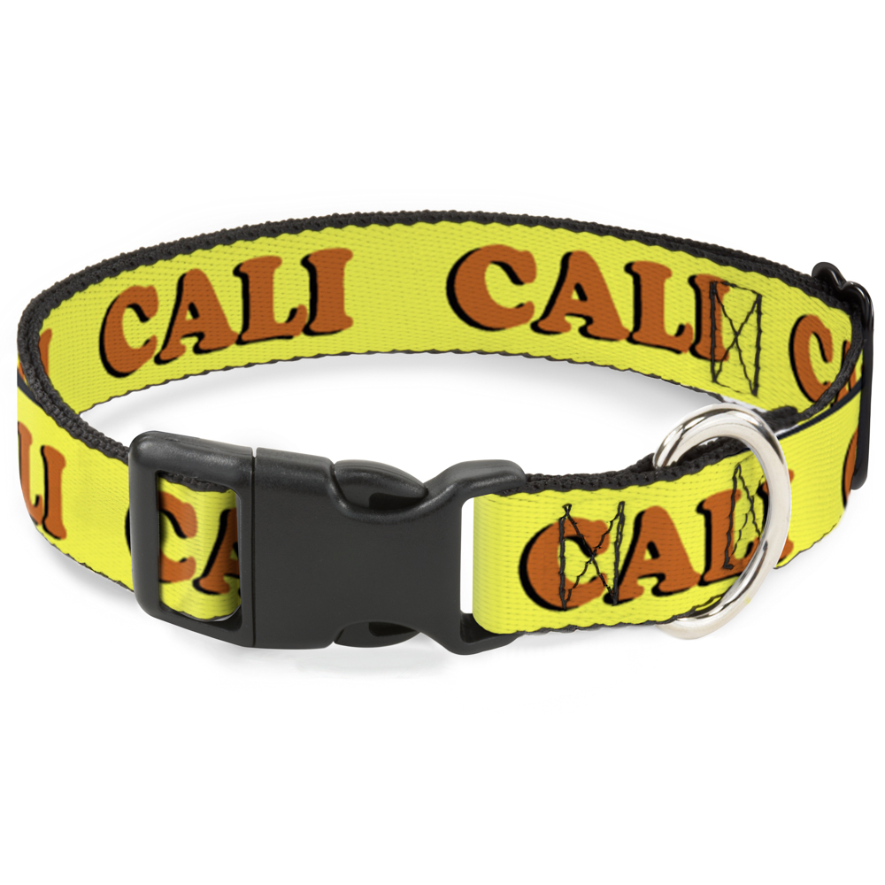 Plastic Clip Collar CALI Yellow/Orange Small 9.5-13"