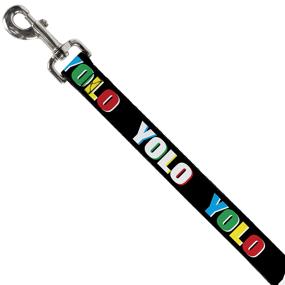 Dog Leash YOLO Black/Multi Color