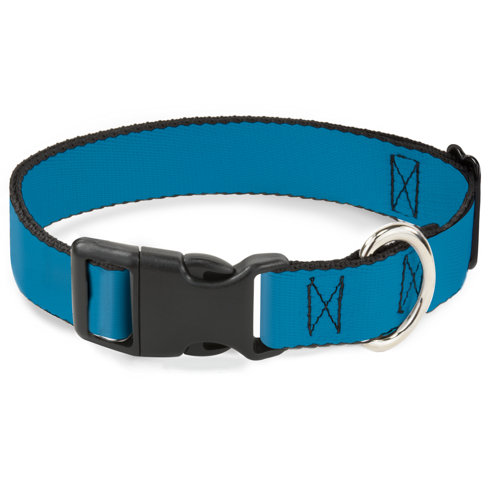 Plastic Clip Collar Vivid Turquoise NARROW-Medium 8.5-12"