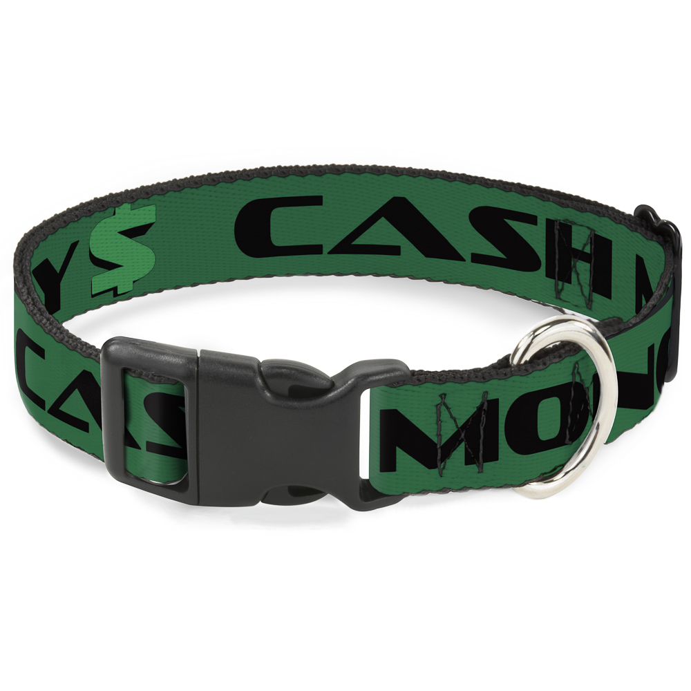 Plastic Clip Collar CASH MONEY $ Green/Black Small 9.5-13"" (US IMPORT)