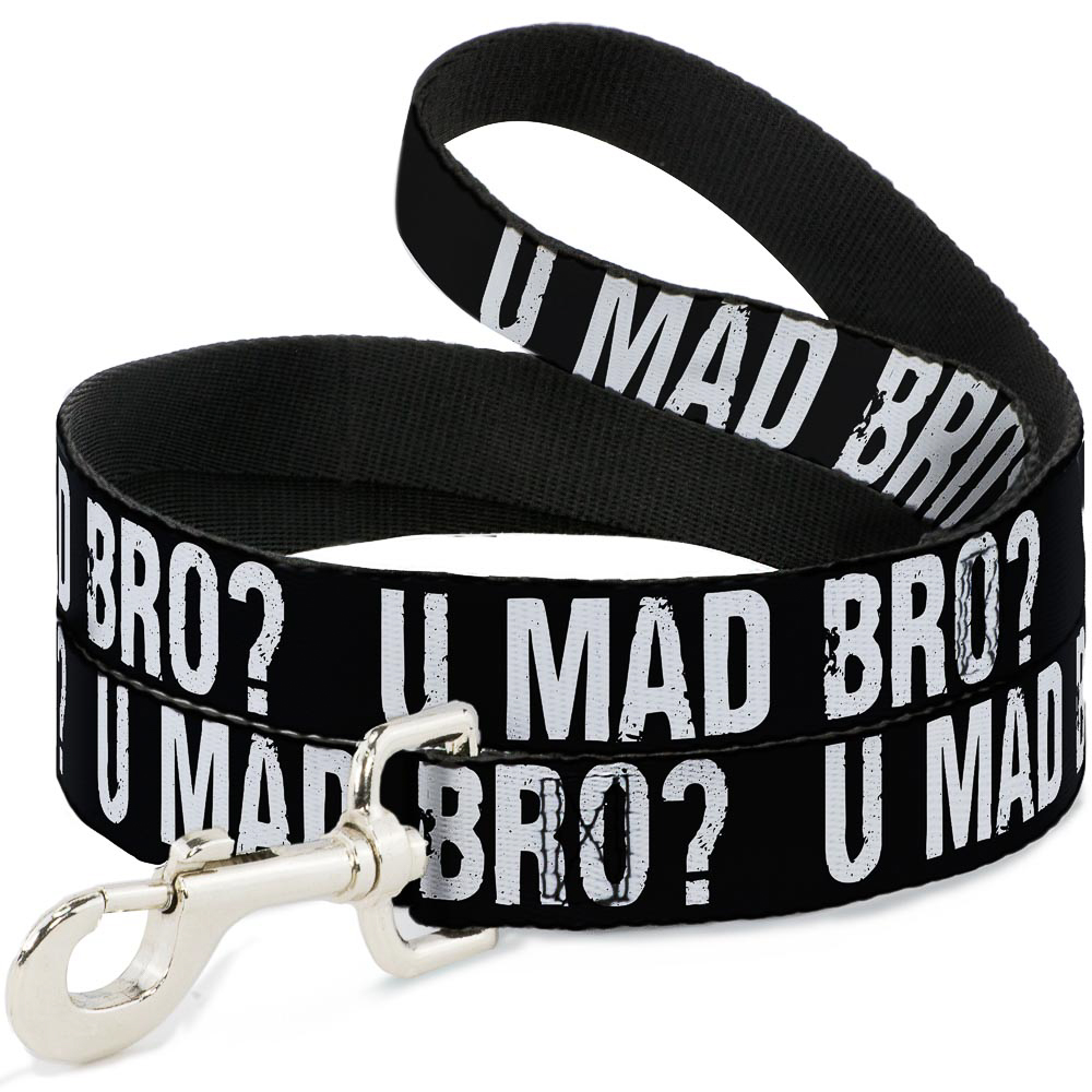 Dog Leash U MAD BRO? Black/White