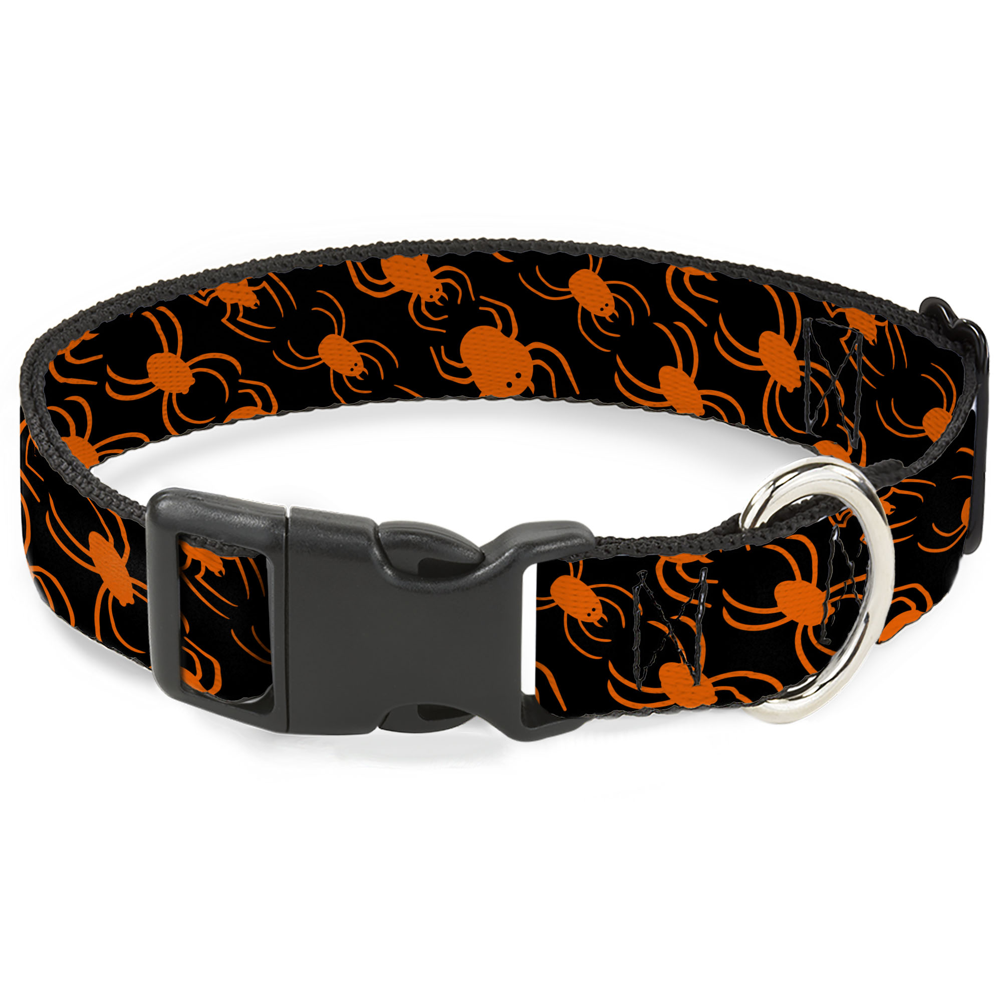 Plastic Clip Collar Spider Silhouettes Black/Orange Large 15-24"