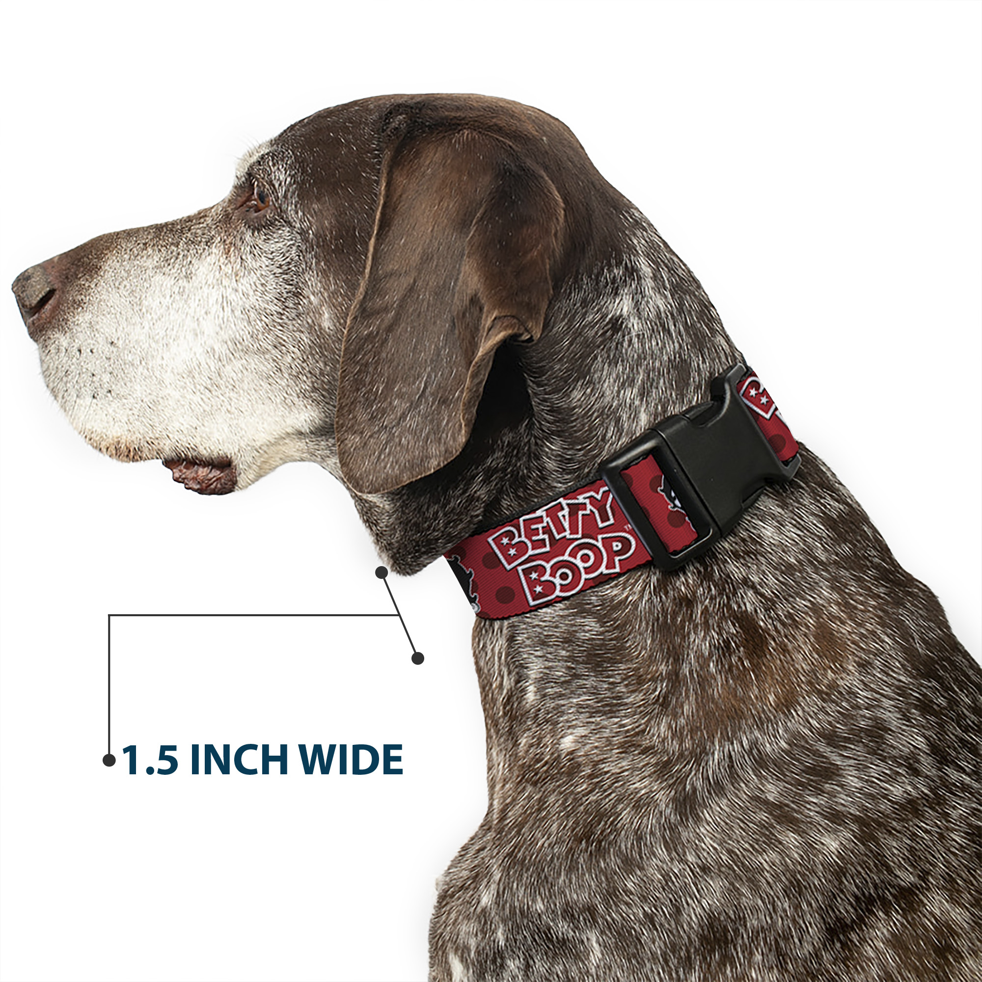 Plastic Clip Collar BETTY BOOP Face and Text Polka Dot Reds/Black/Wh (US IMPORT) - Produktbild 7