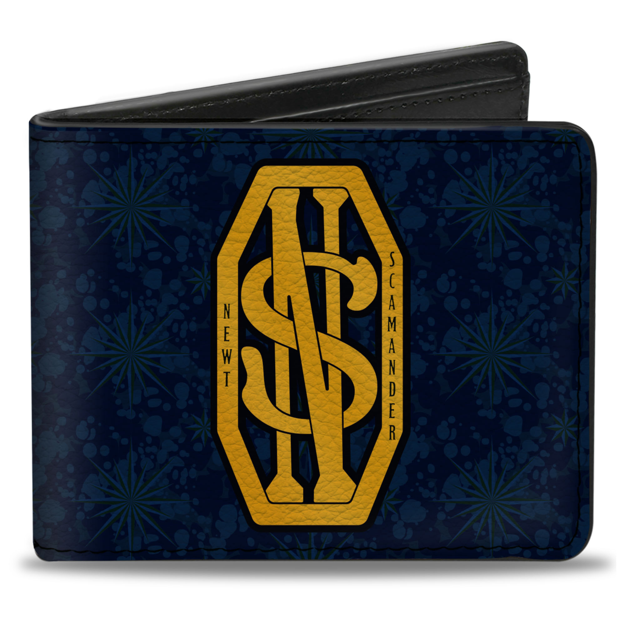 BI-FOLD WALLET NEWT SCAMANDER NS Monogram + FBAWTFT Logo Blues/Gold EUR ...