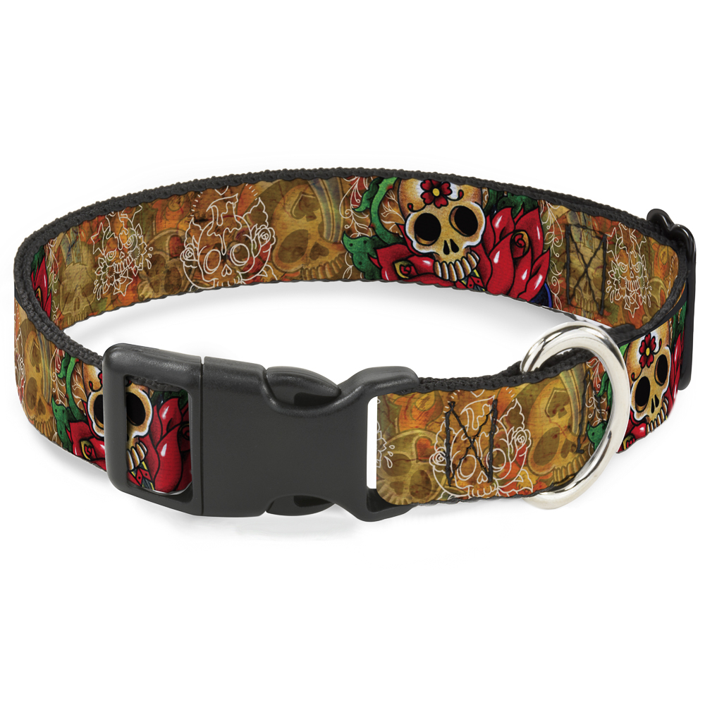 Plastic Clip Collar Tattoo Johnny-Dagger NARROW-Medium 8.5-12"