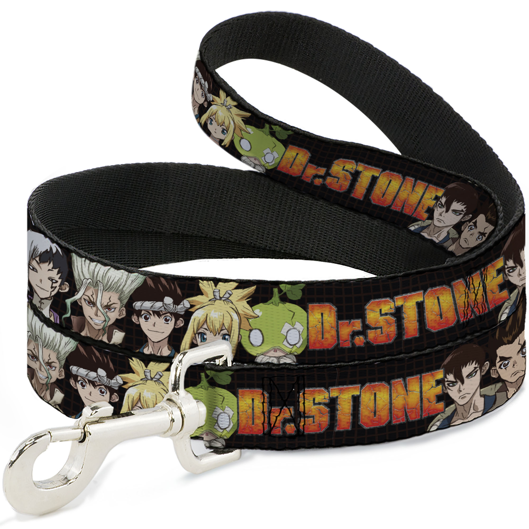 Dog Leash DR. STONE Title Logo and Character Group Black