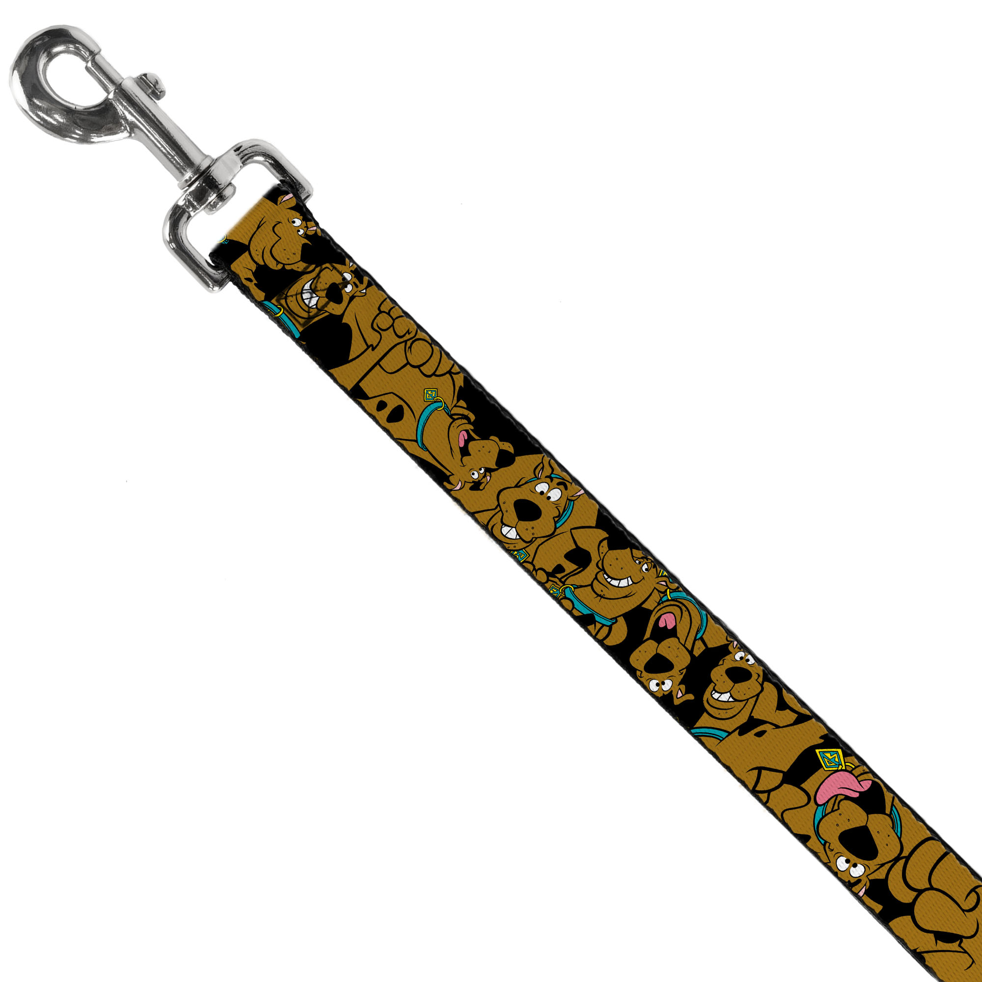 Dog Leash Scooby Doo Stacked CLOSE-UP Black