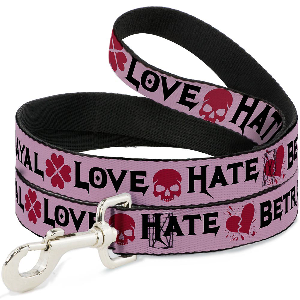 Dog Leash Pink Black Fuchsia 6ft