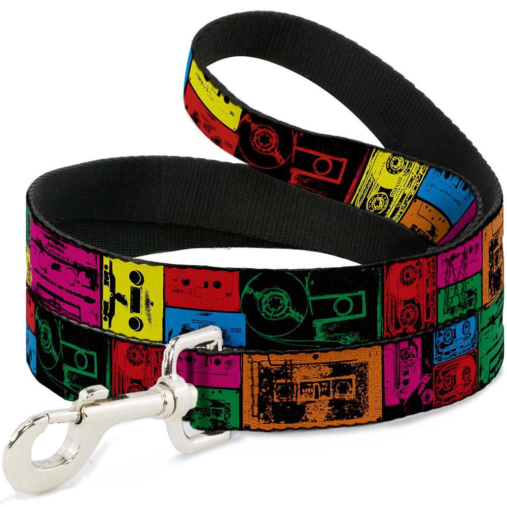 Dog Leash 6-FEET Tapes Multi Neon