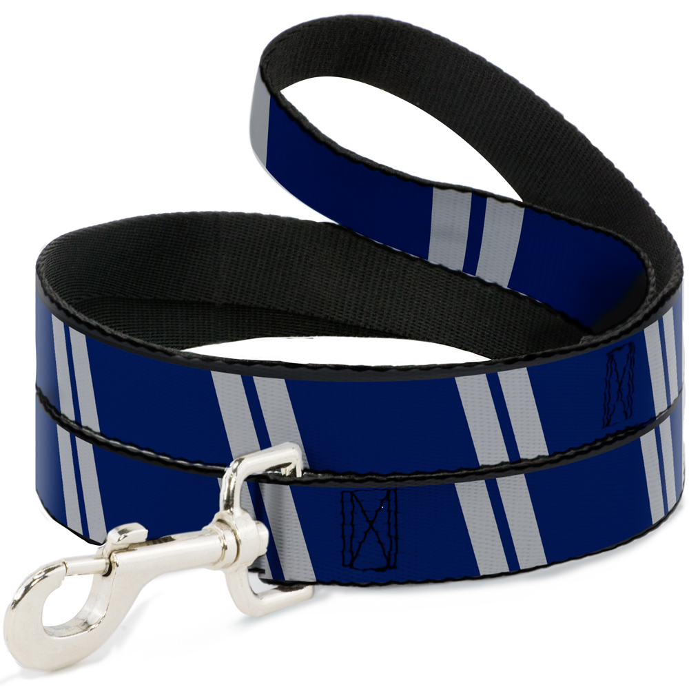 Dog Leash 6-FEET Hash Mark Stripe Double Navy/Silver 190882501174| eBay