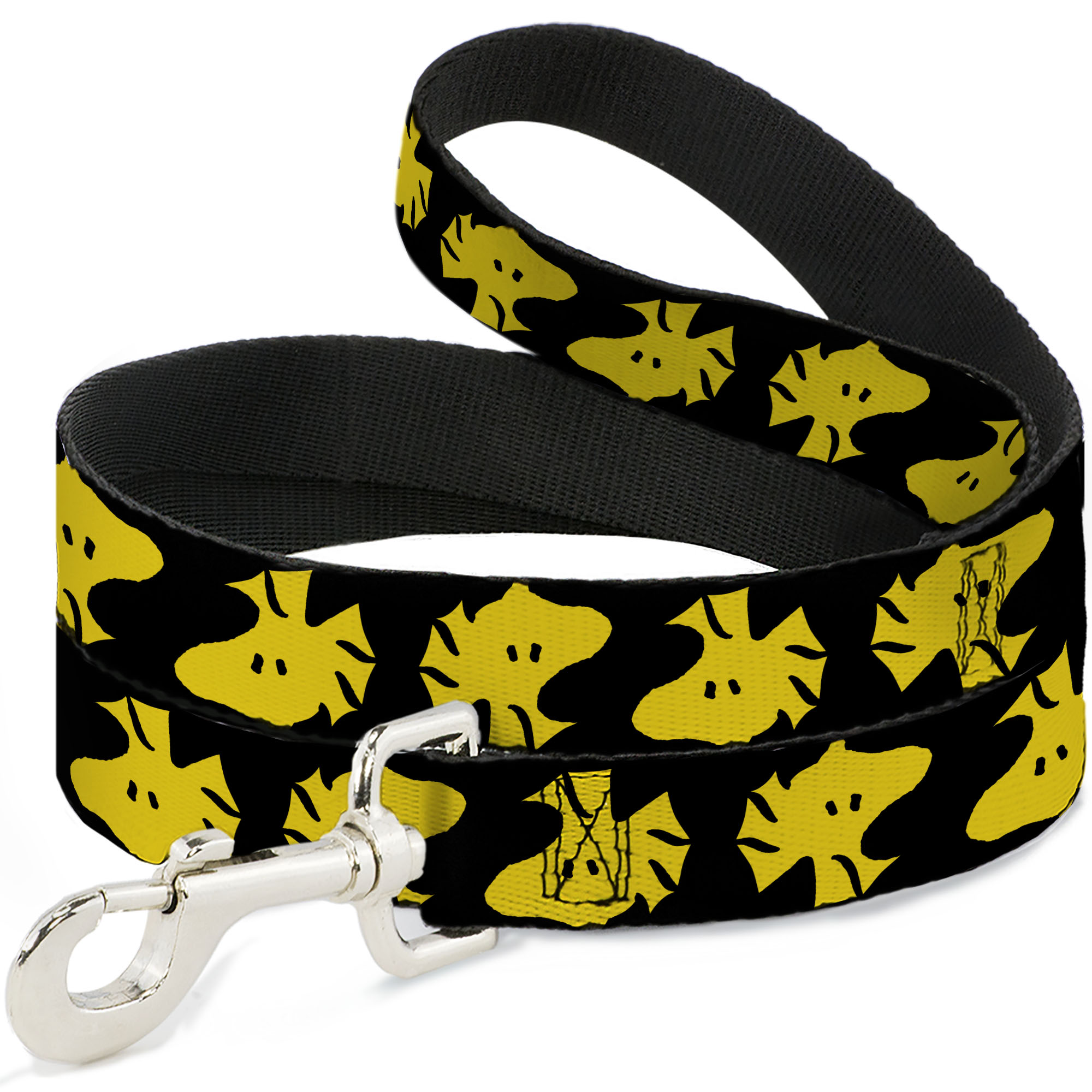 Dog Leash 6-FEET Peanuts Woodstock Face Flip Black/Yellow (US IMPORT)