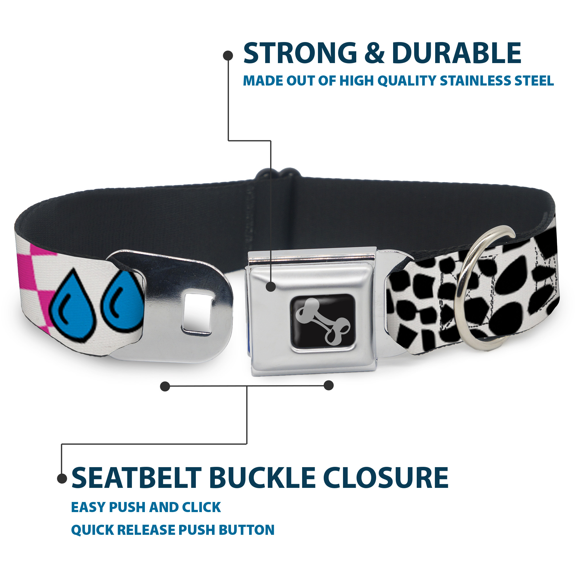 Dog Collar Bone Icons & Patterns 1 Large 15-24"