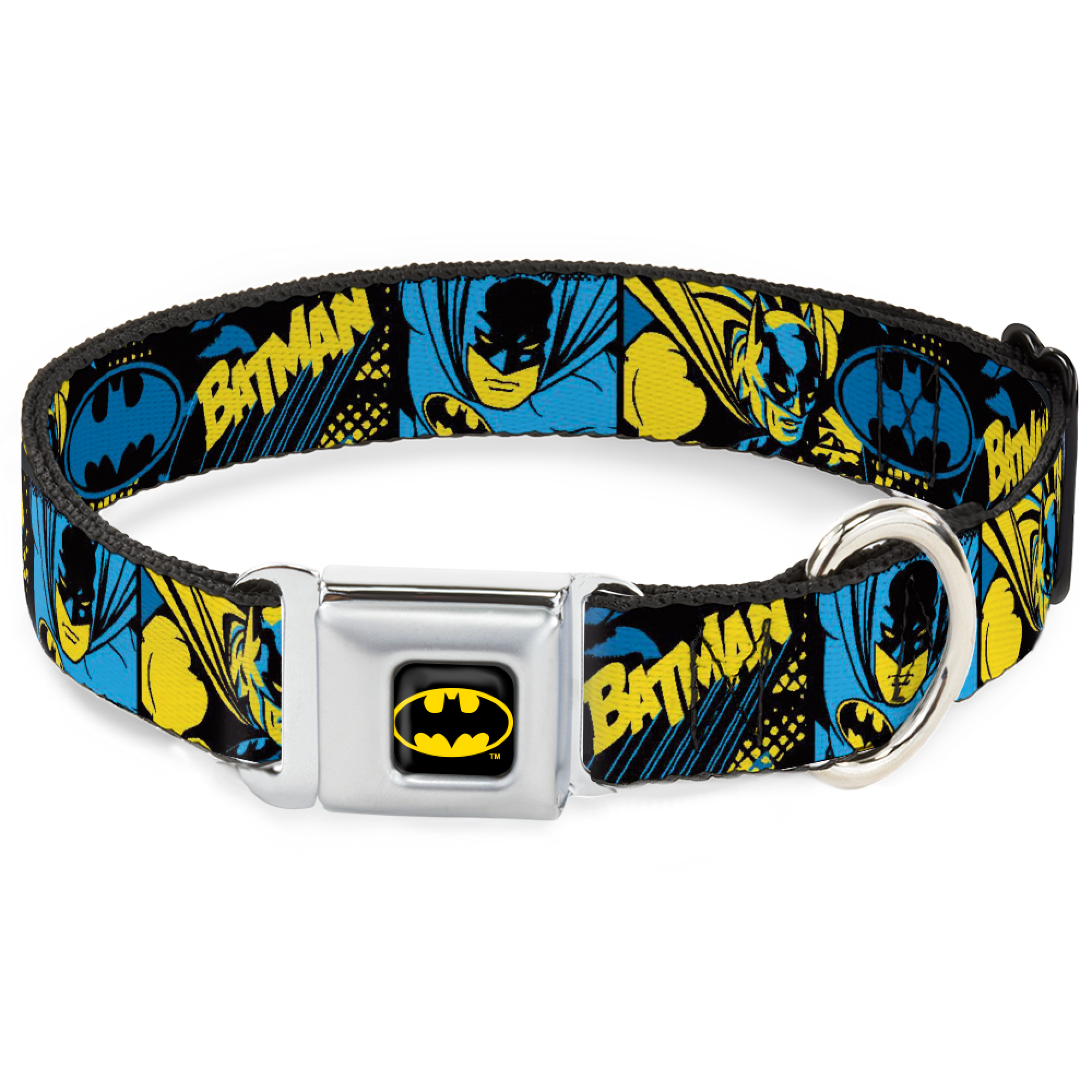 Dog Collar BMC-Batman Black/Yellow BATMAN Poses and Logo Collage Bla (US IMPORT)