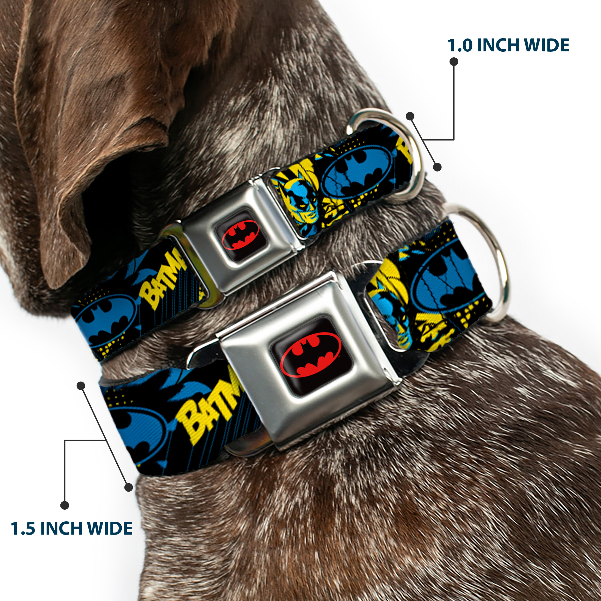 Dog Collar BMC-Batman Black/Yellow BATMAN Poses and Logo Collage Bla (US IMPORT) - Produktbild 1
