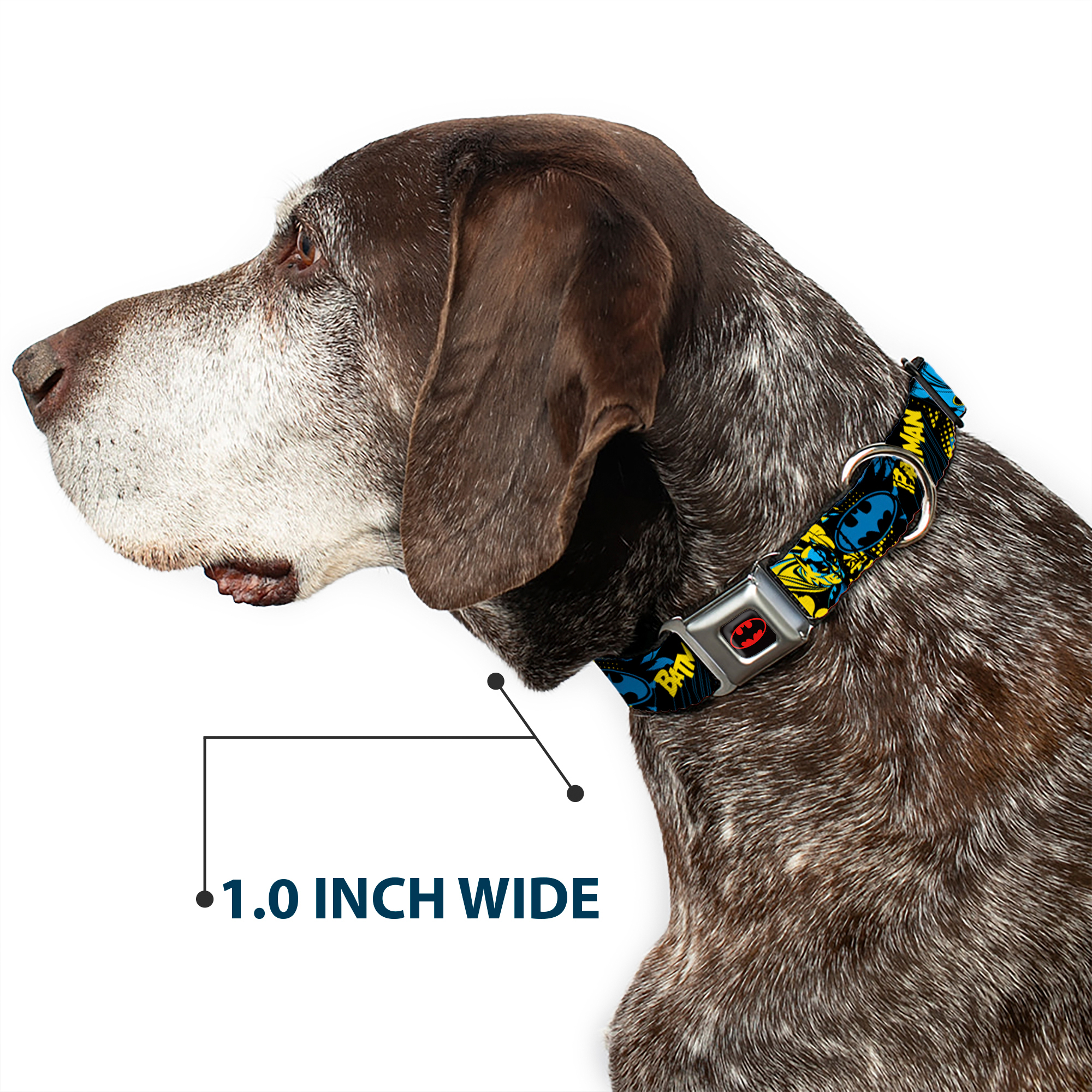 Dog Collar BMC-Batman Black/Yellow BATMAN Poses and Logo Collage Bla (US IMPORT) - Produktbild 5