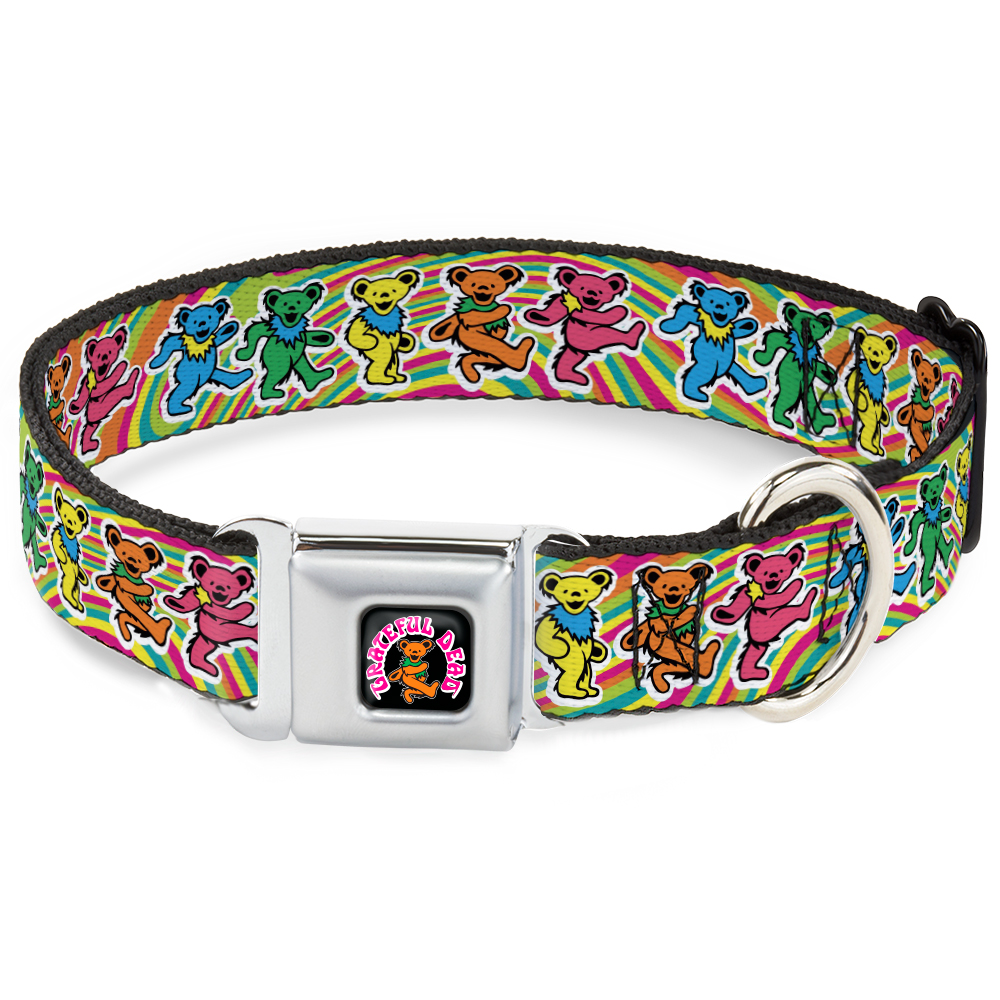 Dog Collar GDAJ-GRATEFUL DEAD Dancing Bear Icon Full Color Black/Ora (US IMPORT) - Bild 1 von 9