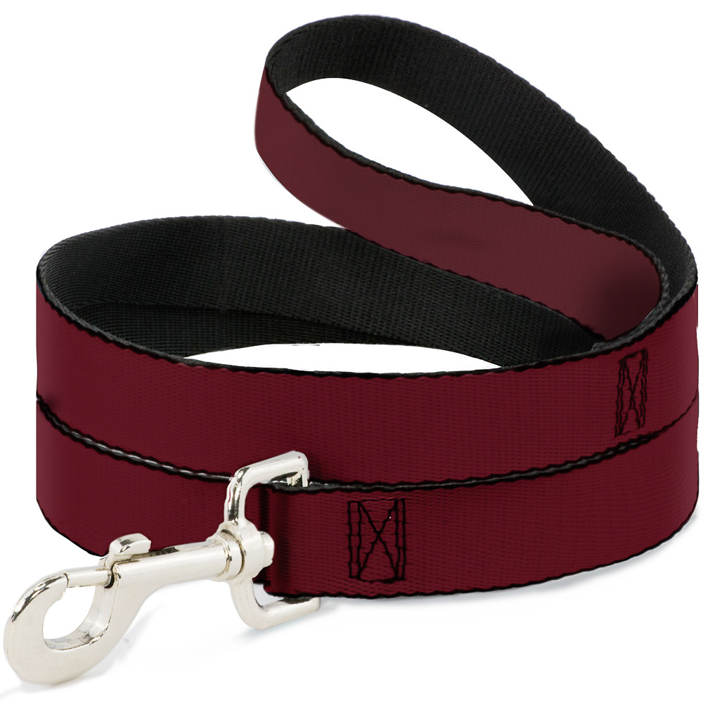 Dog Leash 6 Feet Burgundy Wide 1.5 Inch