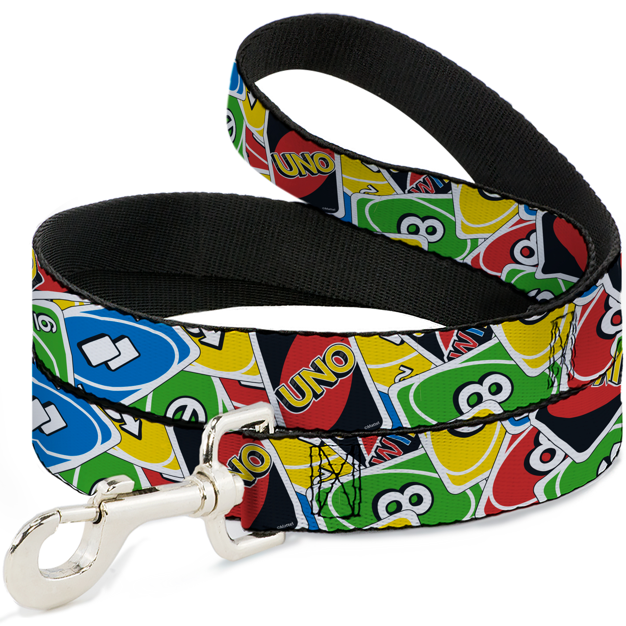 Dog Leash 6-FEET UNO Cards Stacked Collage Multi Color WIDE 1.5 ...