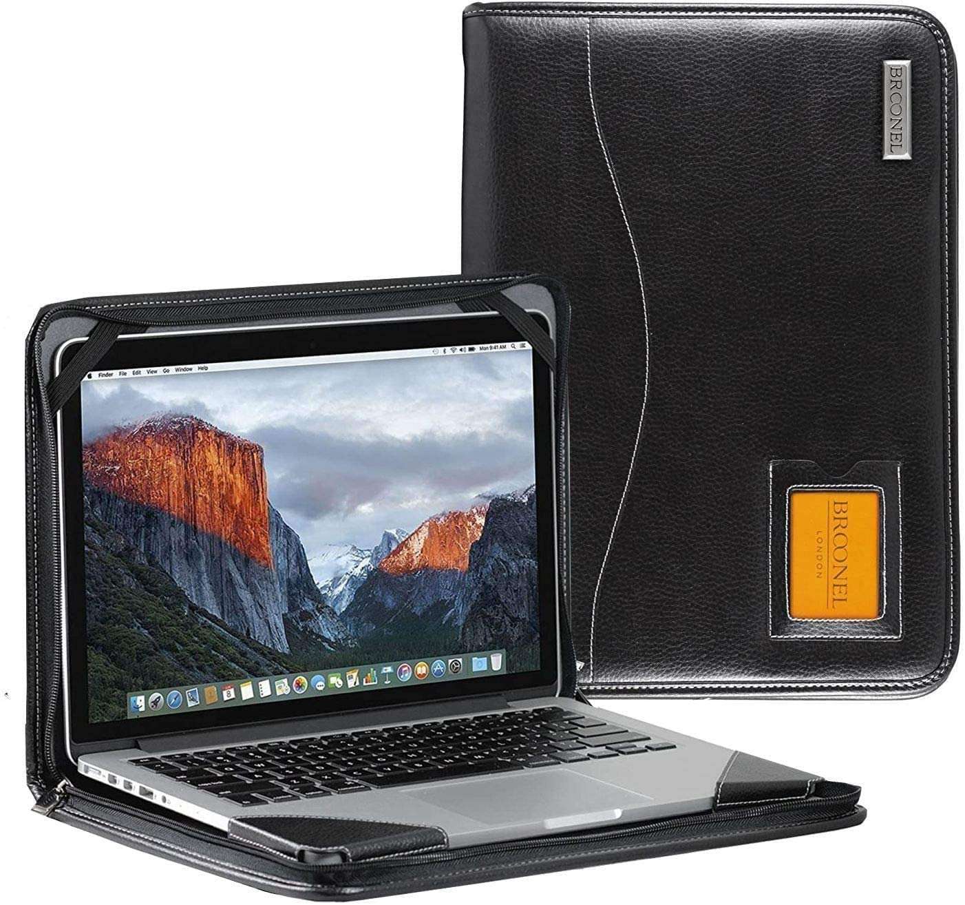 Черный кожаный чехол Broonel для ноутбука Trekstor Primebook C13BCO