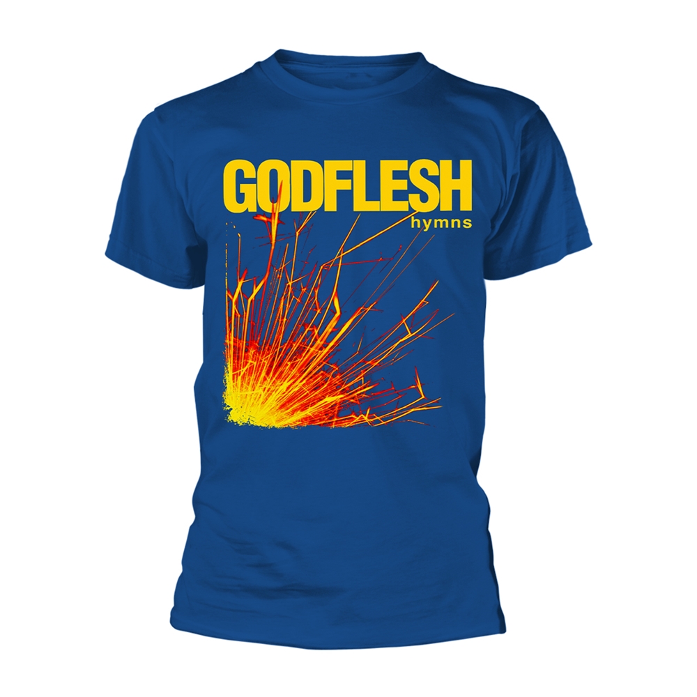 СИНЯЯ футболка GODFLESH - HYMNS СИНЯЯ маленького размера 4690₽