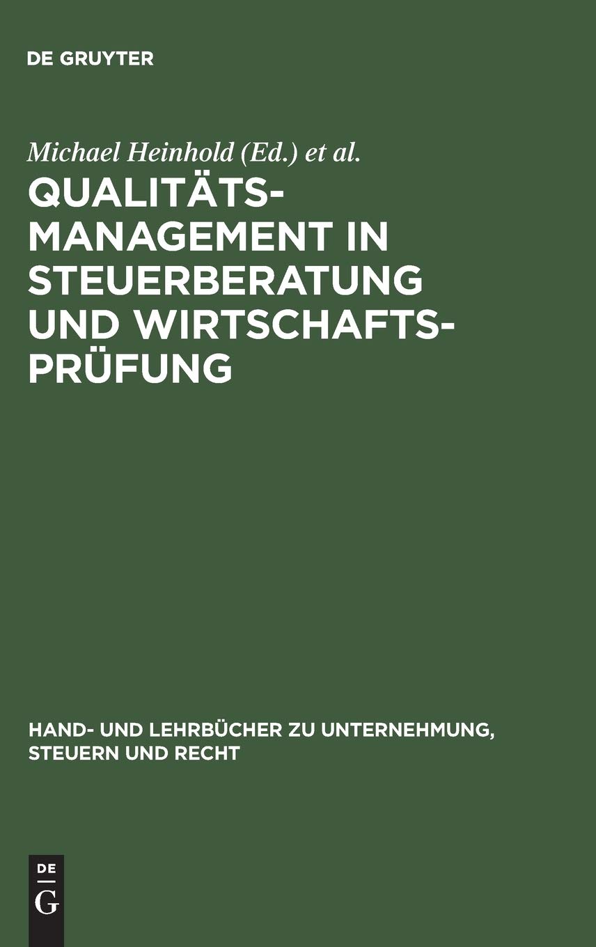 Qualit?tsmanagement In Steuerberatung Und Wirtschaftspr?fung HBOOK NEW ...