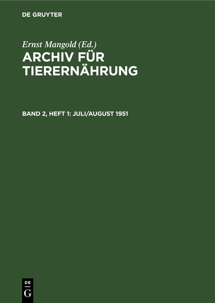 Juli/August 1951 (Hardback)