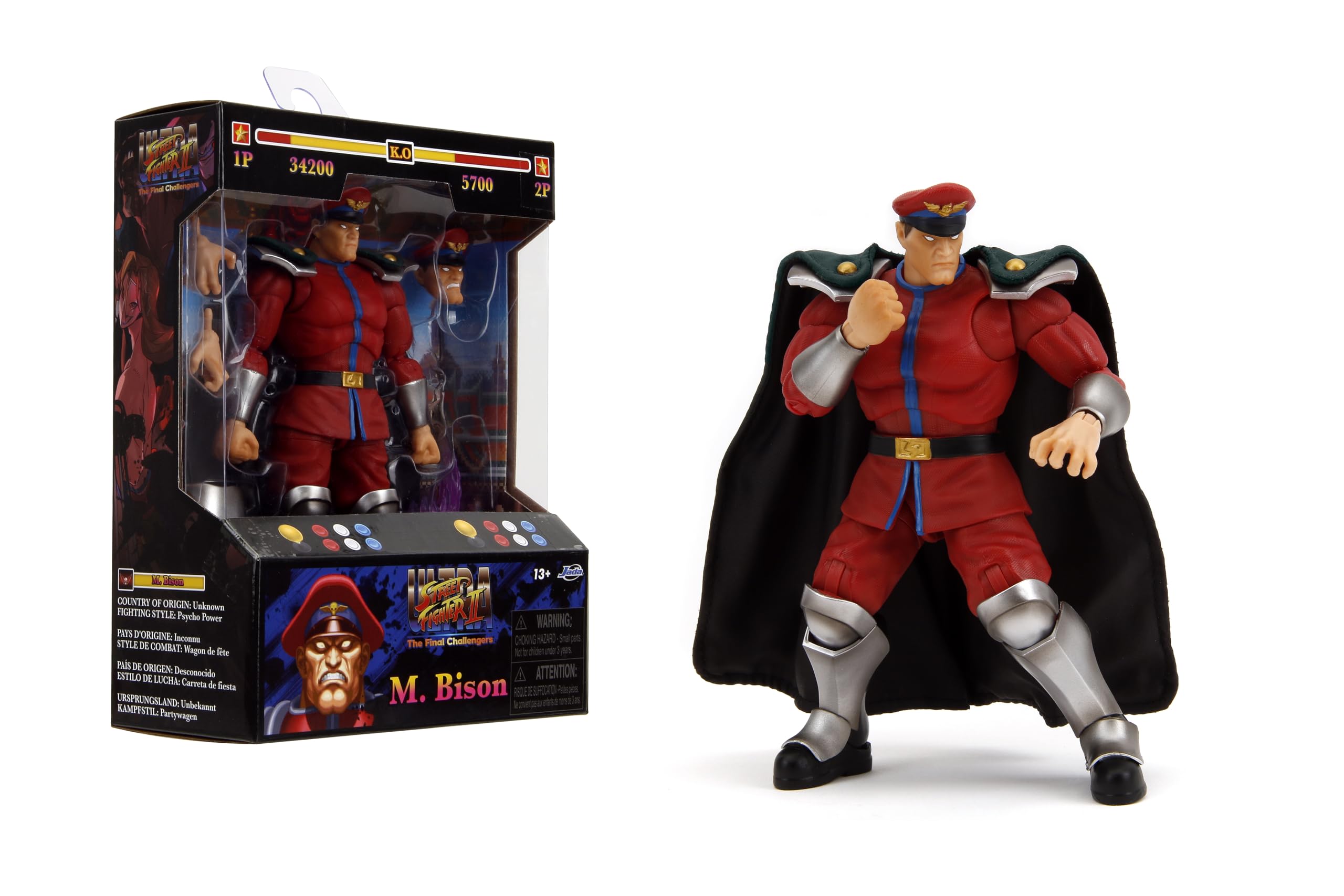 Photos - Action Figures / Transformers Jada Street Fighter 6 M. Bison Action Figure Toys for Kids and Adults QDJD342190 