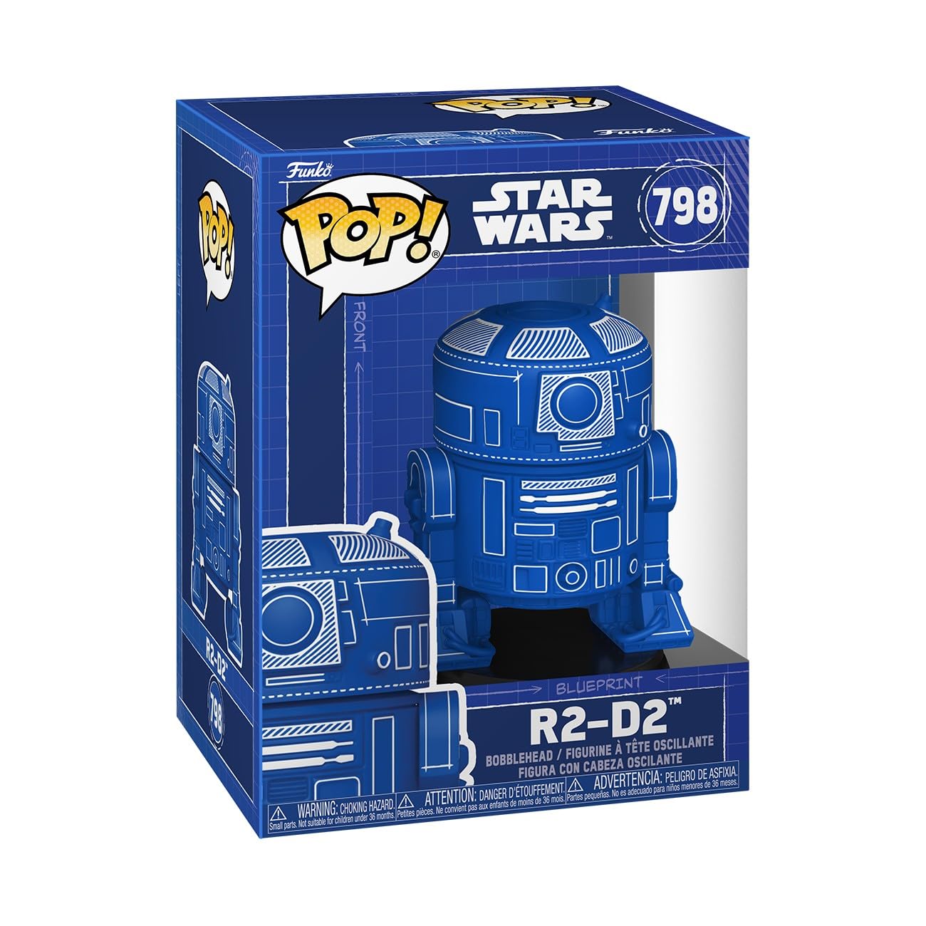 Photos - Action Figures / Transformers Funko Pop! Star Wars: R2-D2 -Blueprint - Collectable Vinyl Figure - Gift Idea - Official Merchandise - Toys for Kids & Adult 
