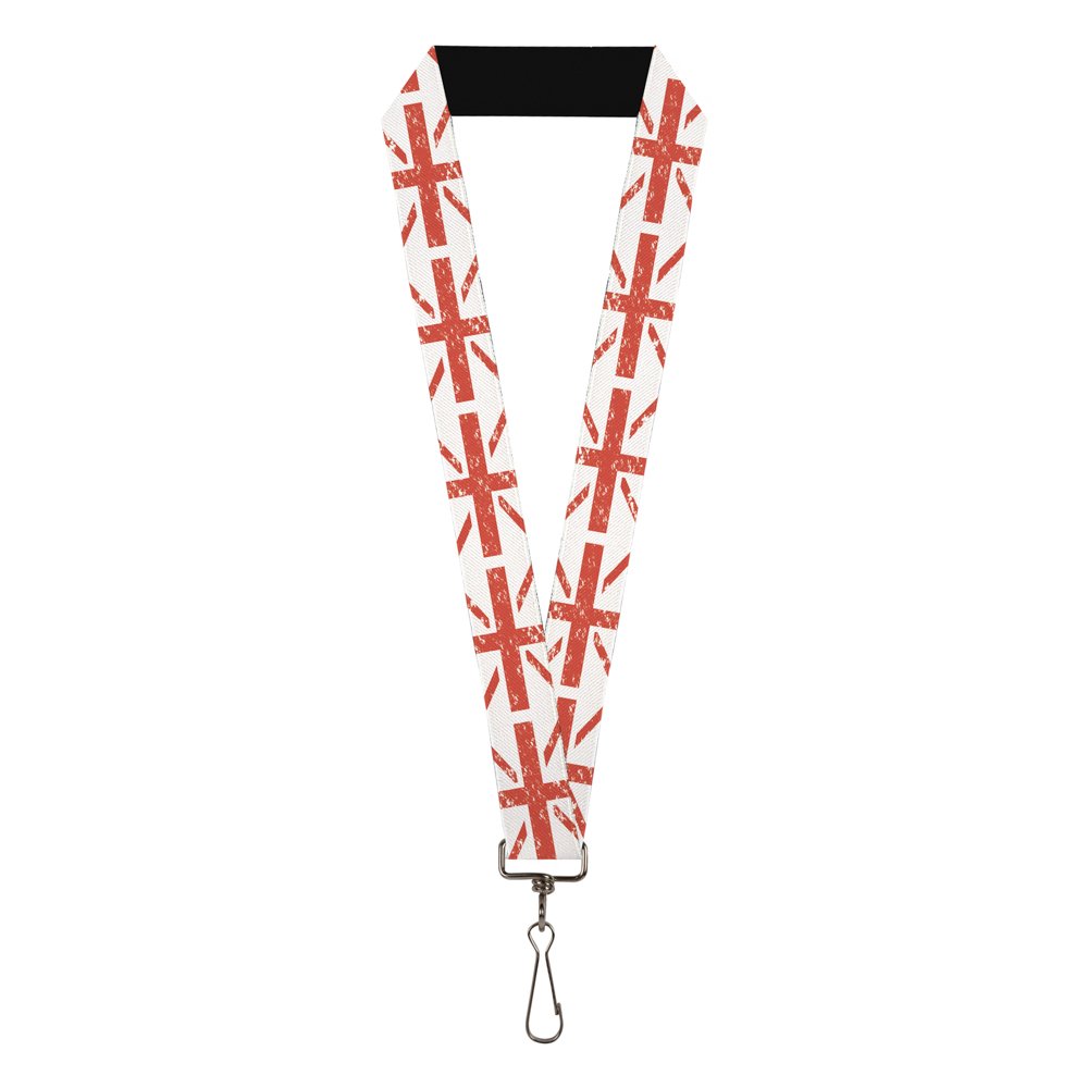 Buckle-Down Lanyard-1.0″-United Kingdom Flags Weathered One Size Multicolor
