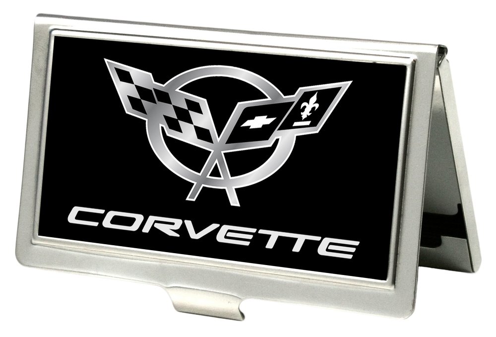 Buckle-Down Business Card Holder - Corvette Black/Silver - Small