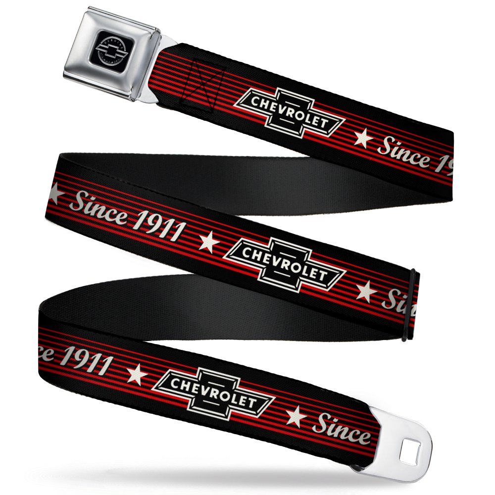 GM General Motors Seatbelt Buckle Belt, Chevrolet Bowtie Since 1911 Stars Stripe
