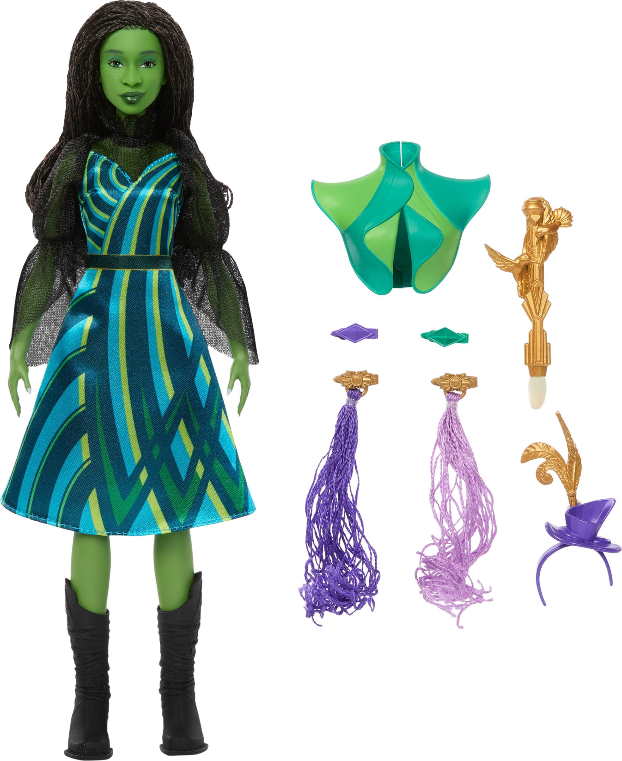 Mattel Universal Pictures’ Wicked Get Ready with Elphaba Doll Set with Fashion A