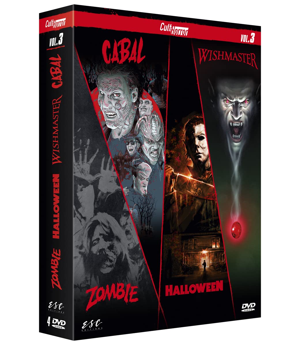 Cult'horror n&deg; 3 : zombie + halloween + wishmaster + cabal (DVD)