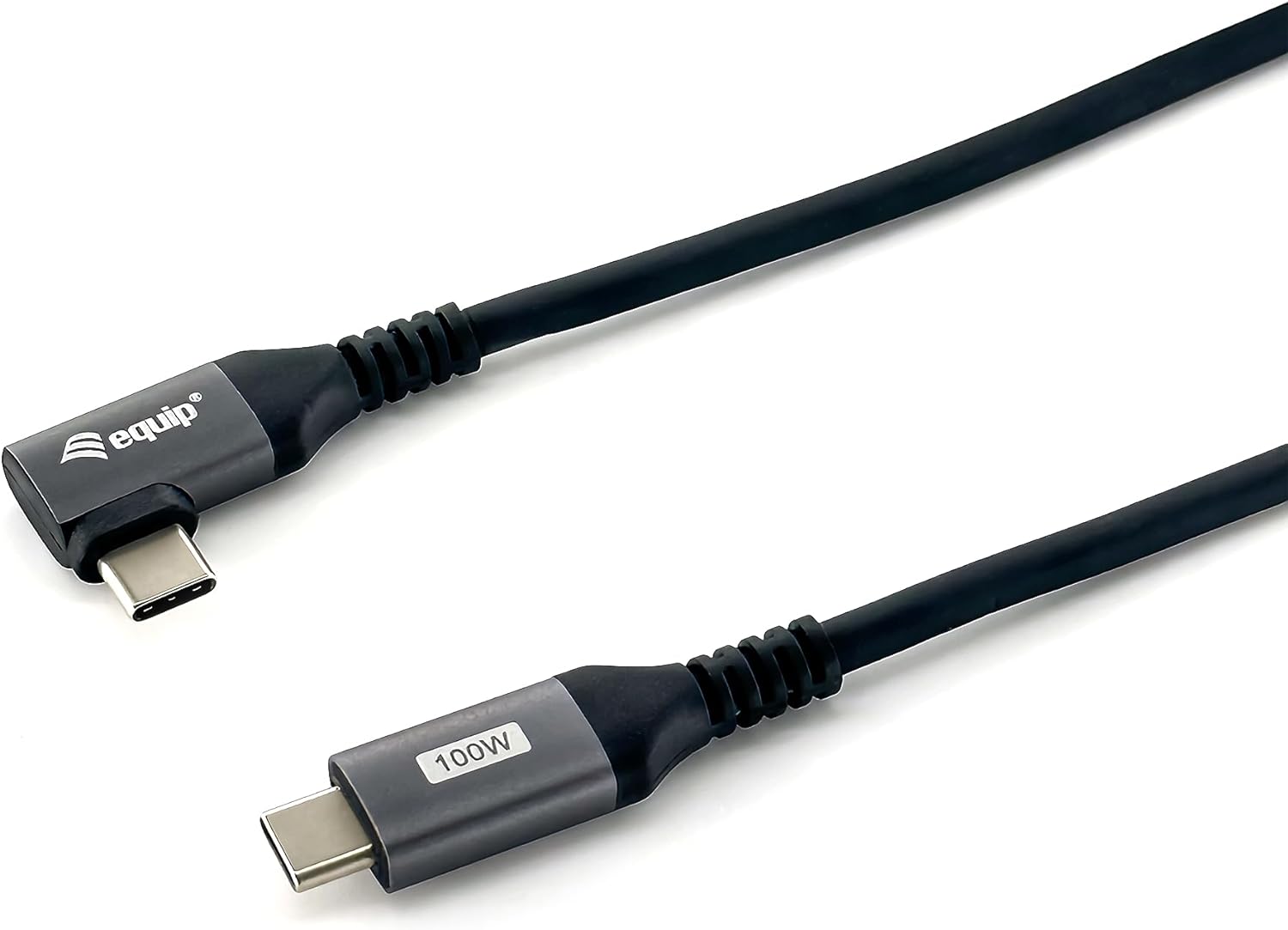 Equip 128891 USB 2.0 C auf C 90° abgewinkeltes Kabel, M/M 1,0m, PD 100W, Schwarz - Bild 3 von 4