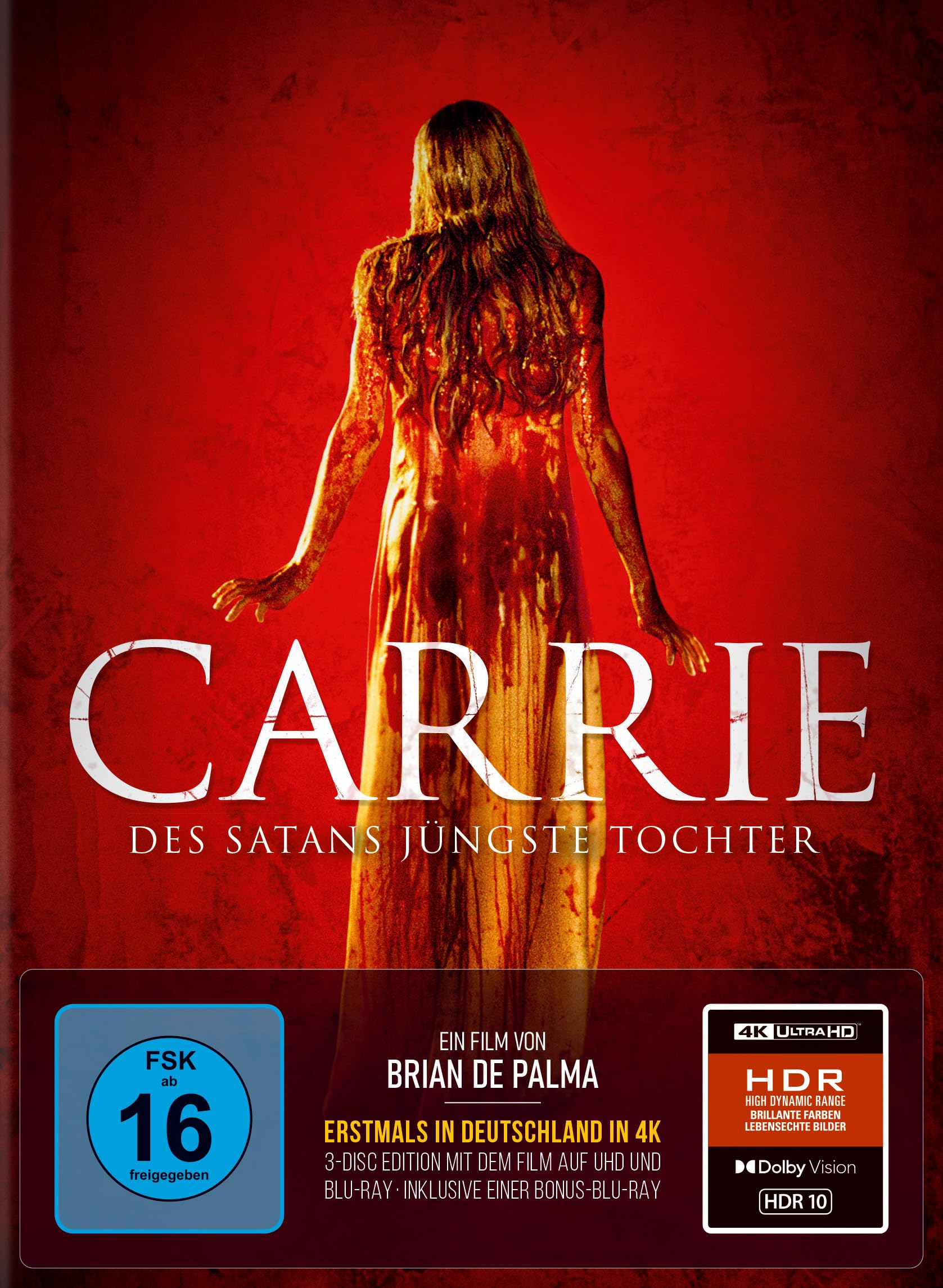Carrie - Des Satans j&uuml;ngste Tochter - 3-Disc Limited Collector's Mediabook im Schuber (UHD + Blu-ray + Bonus-Blu-ray) (Blu-ray)