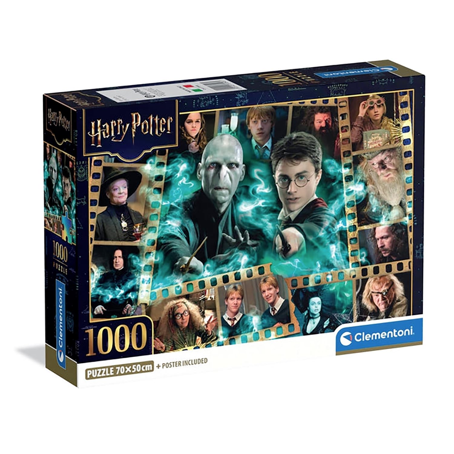 Photos - Jigsaw Puzzle / Mosaic Clementoni  Puzzle 1000 Teile für Erwachsene und Jungen Special Series Harry Potter Compact Box mit Poster Geschenkidee für 
