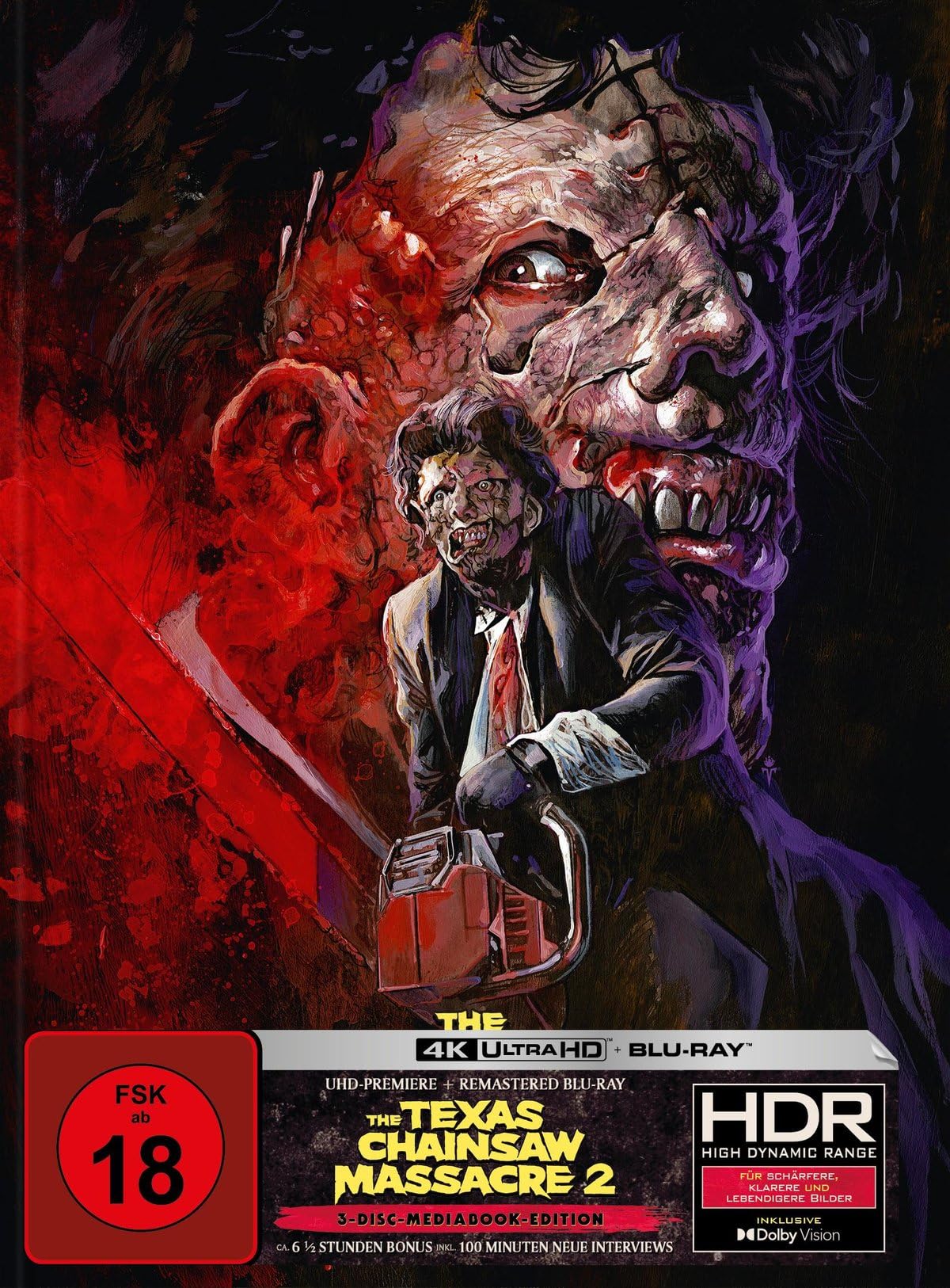 The Texas Chainsaw Massacre 2 - Mediabook - Cover A (4K Ultra HD+Blu-ray+Bonus-Blu-ray) (4K Ultra HD)