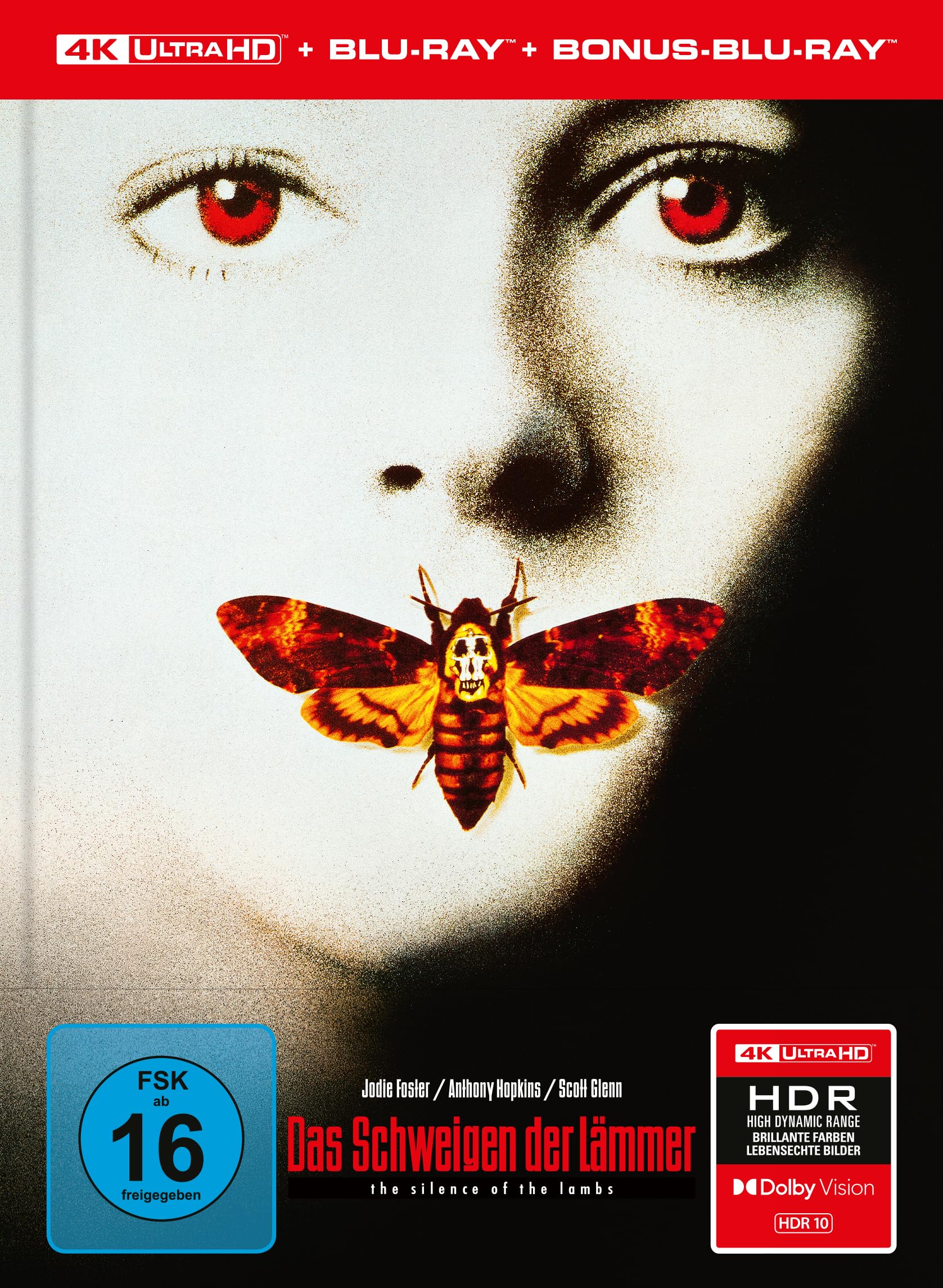 Das Schweigen der L&auml;mmer - Limitiertes Mediabook - Cover A (4K Ultra HD+Blu-ray+Bonus-Blu-ray) (4K Ultra HD)