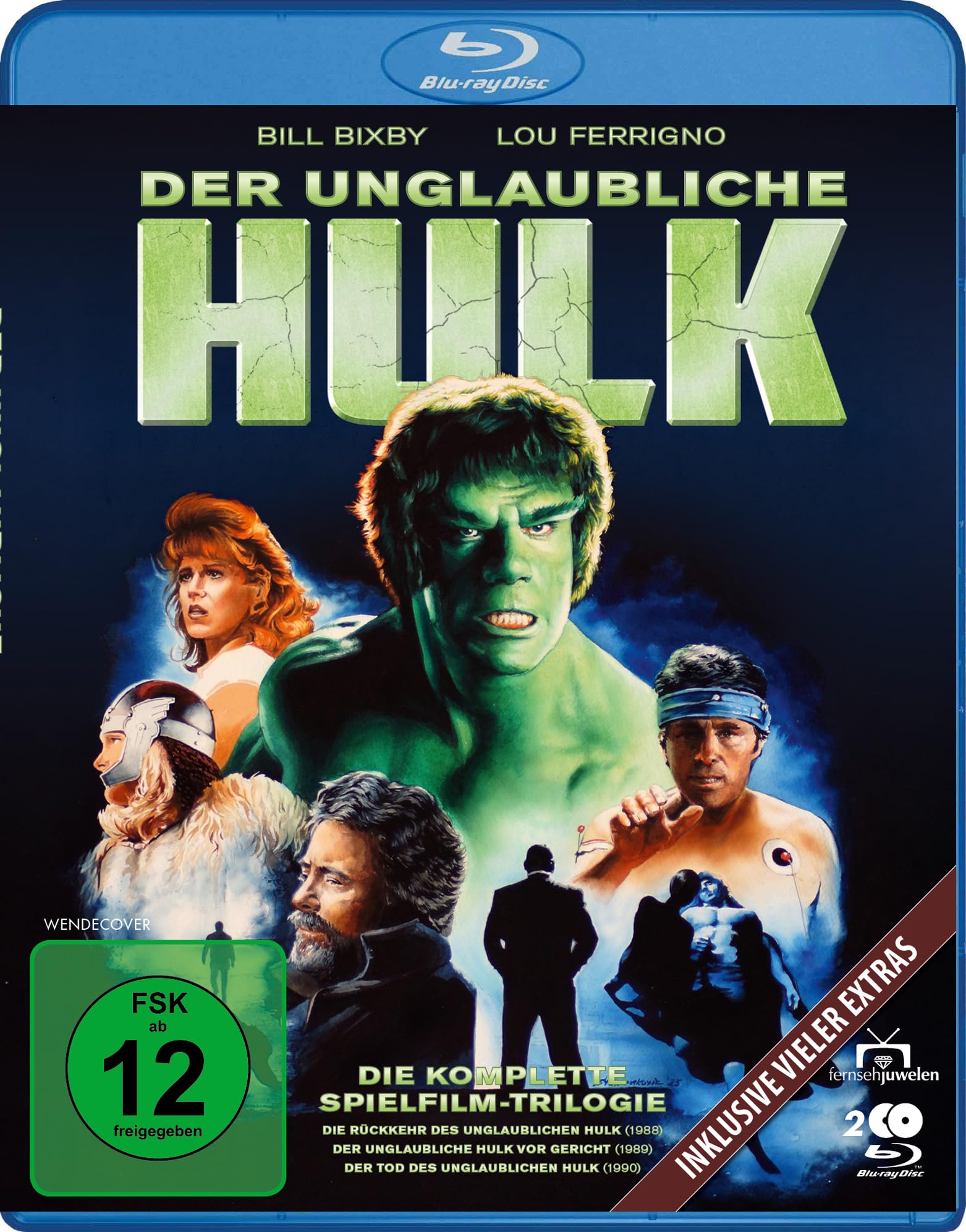 Der unglaubliche Hulk - Die komplette Spielfilm-Trilogie von 1988-1990 plus Extras (Blu-ray)